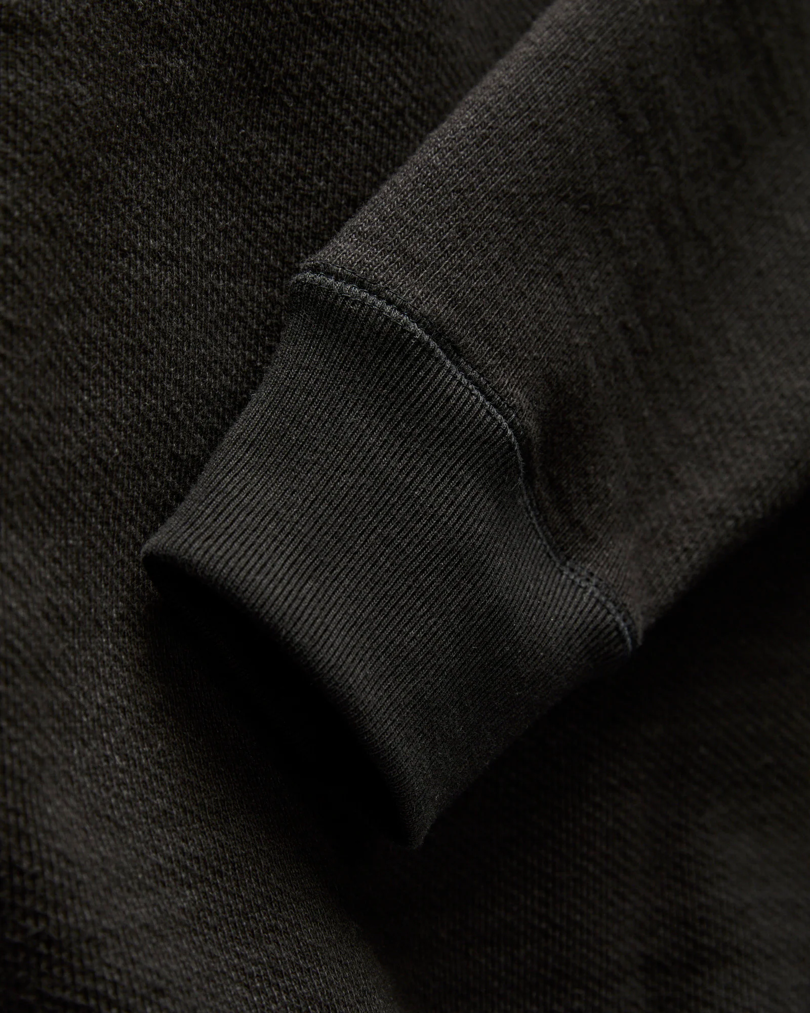 Double Heavyweight French Terry 25.8oz Crewneck in Sumi Black - Image 5