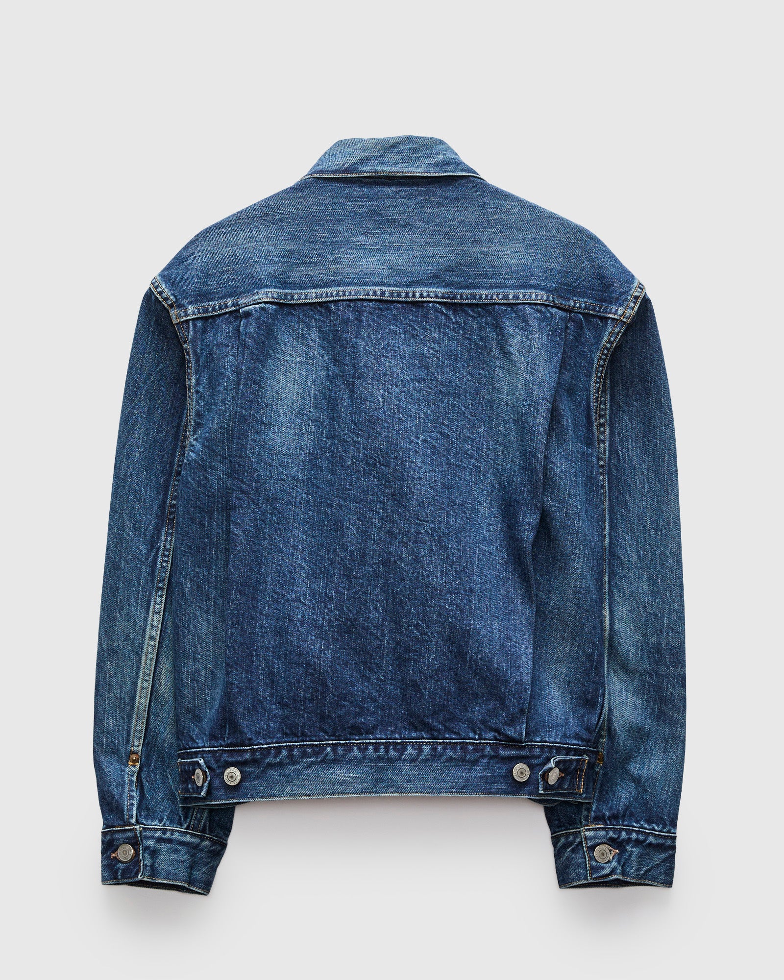 Double Pocket Denim Jacket in Medium Blue - Image 3