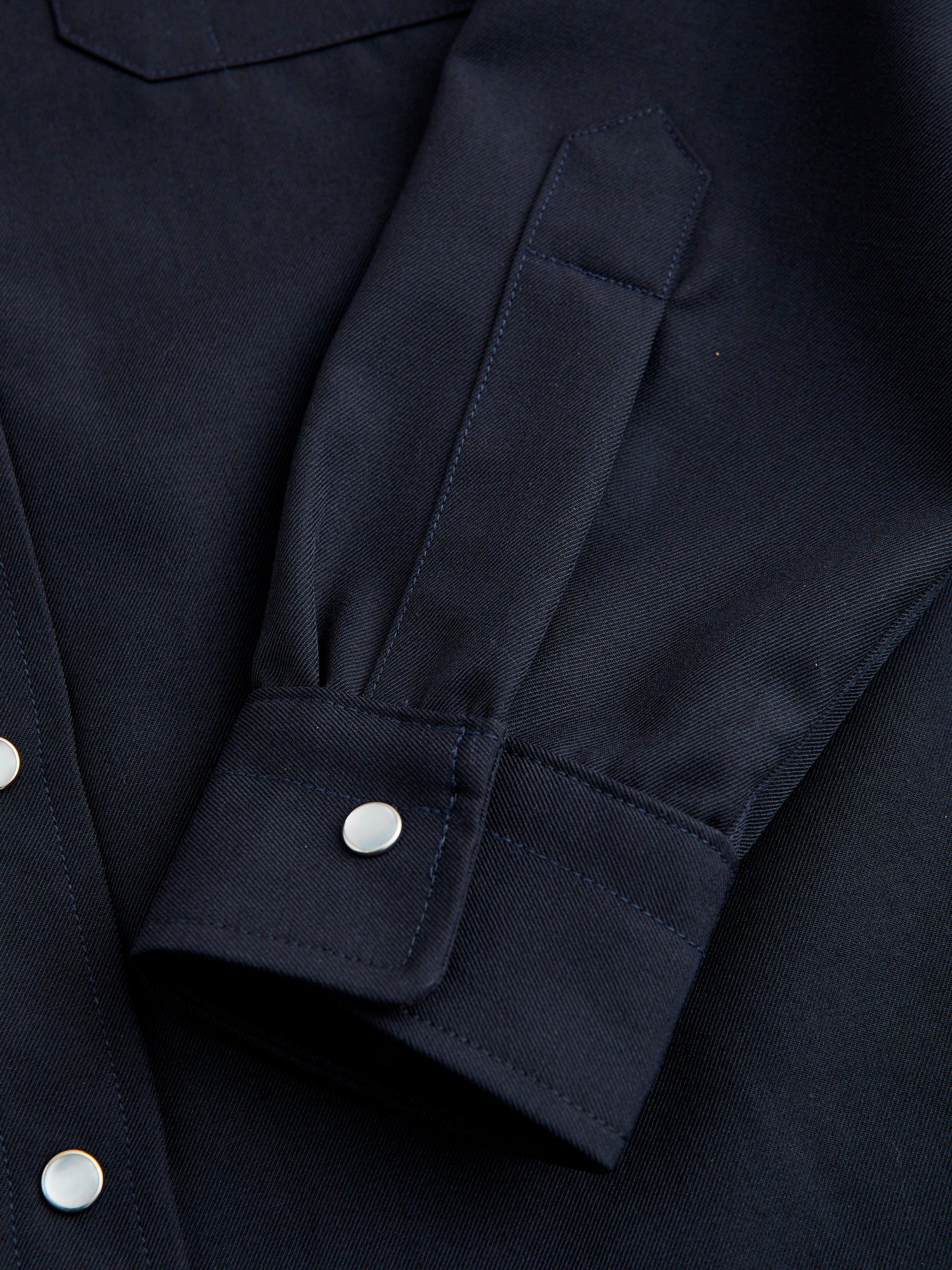 Drover Overshirt in Navy Gabardine - Image 6