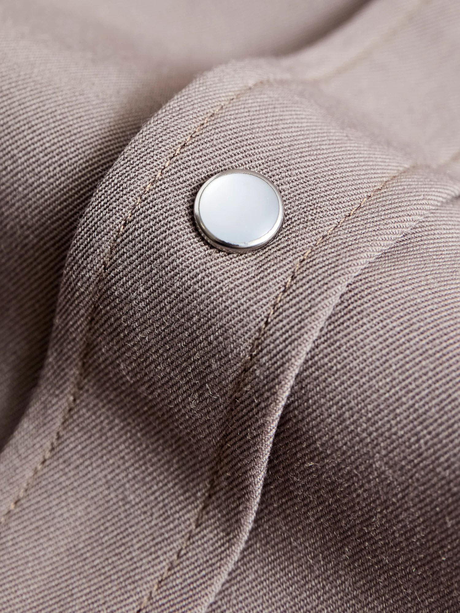 Drover Overshirt in Smoke Gabardine - Image 6
