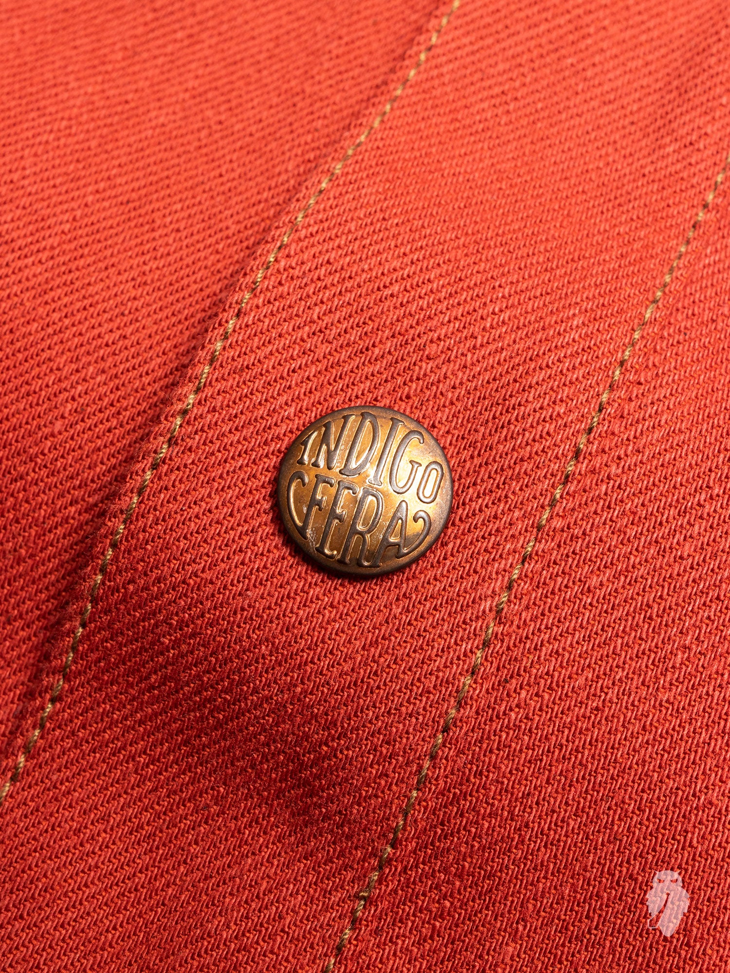 Eagle Rising Jacket in 13oz Brick Red Selvedge Denim - Image 4