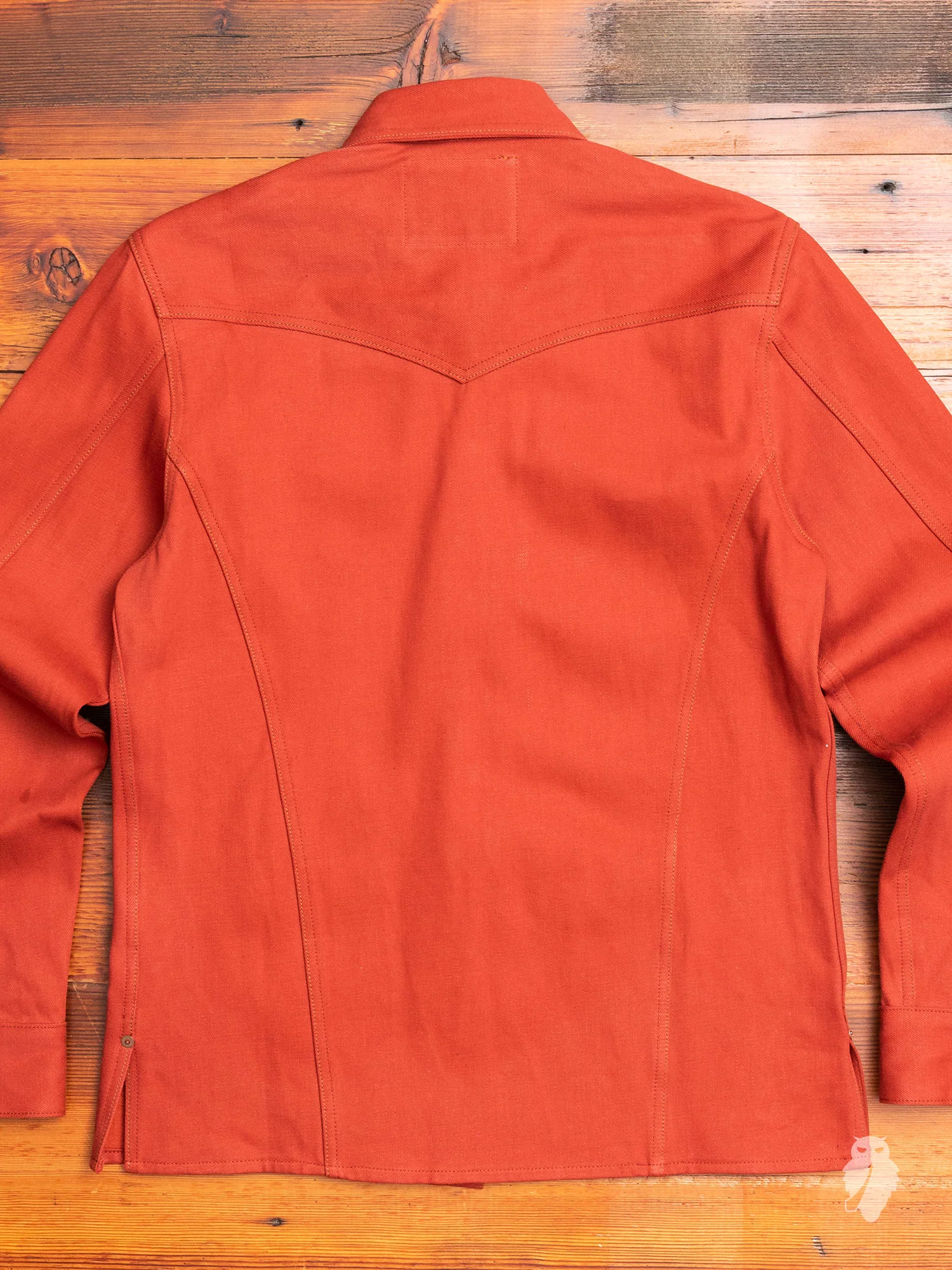 Eagle Rising Jacket in 13oz Brick Red Selvedge Denim - Image 9