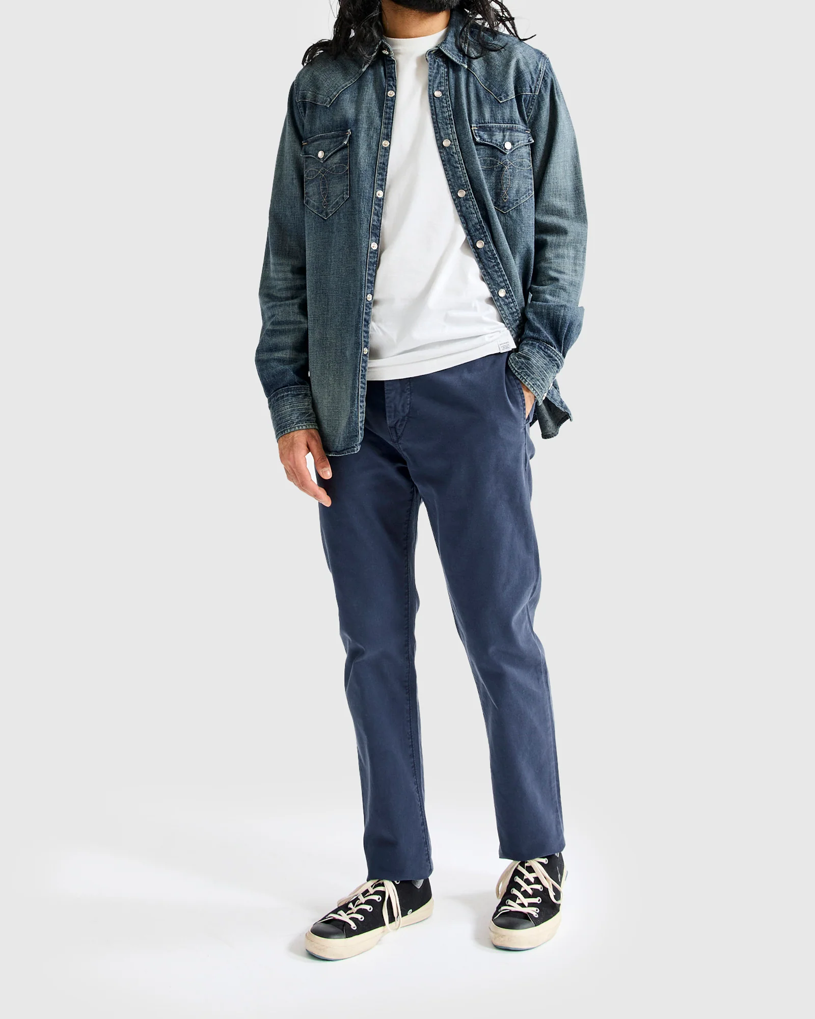 Everyday Chino in Washed Blue - Image 11