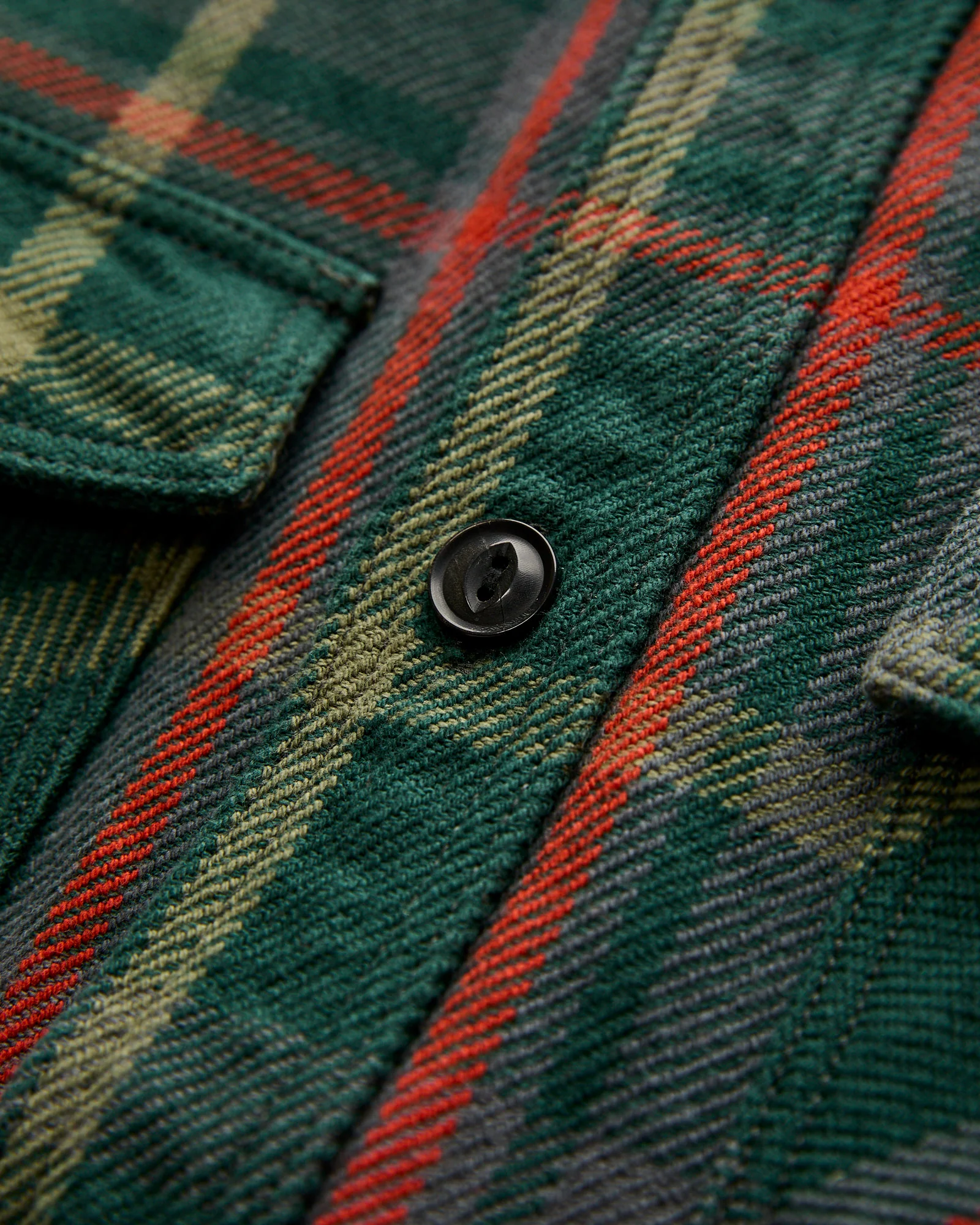 Extra Heavy Flannel Shirt in Pine Green - Image 4