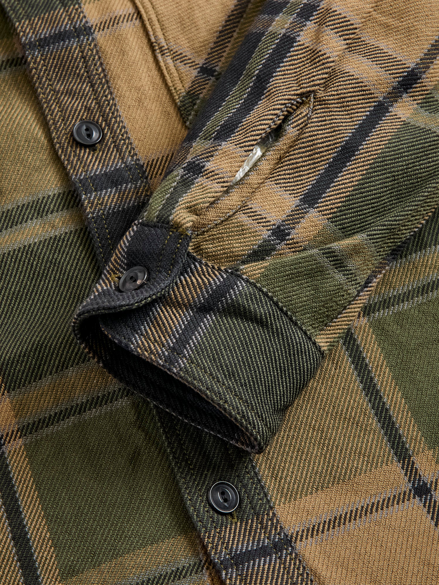 Extra Heavy Flannel Shirt in Olive - Image 5