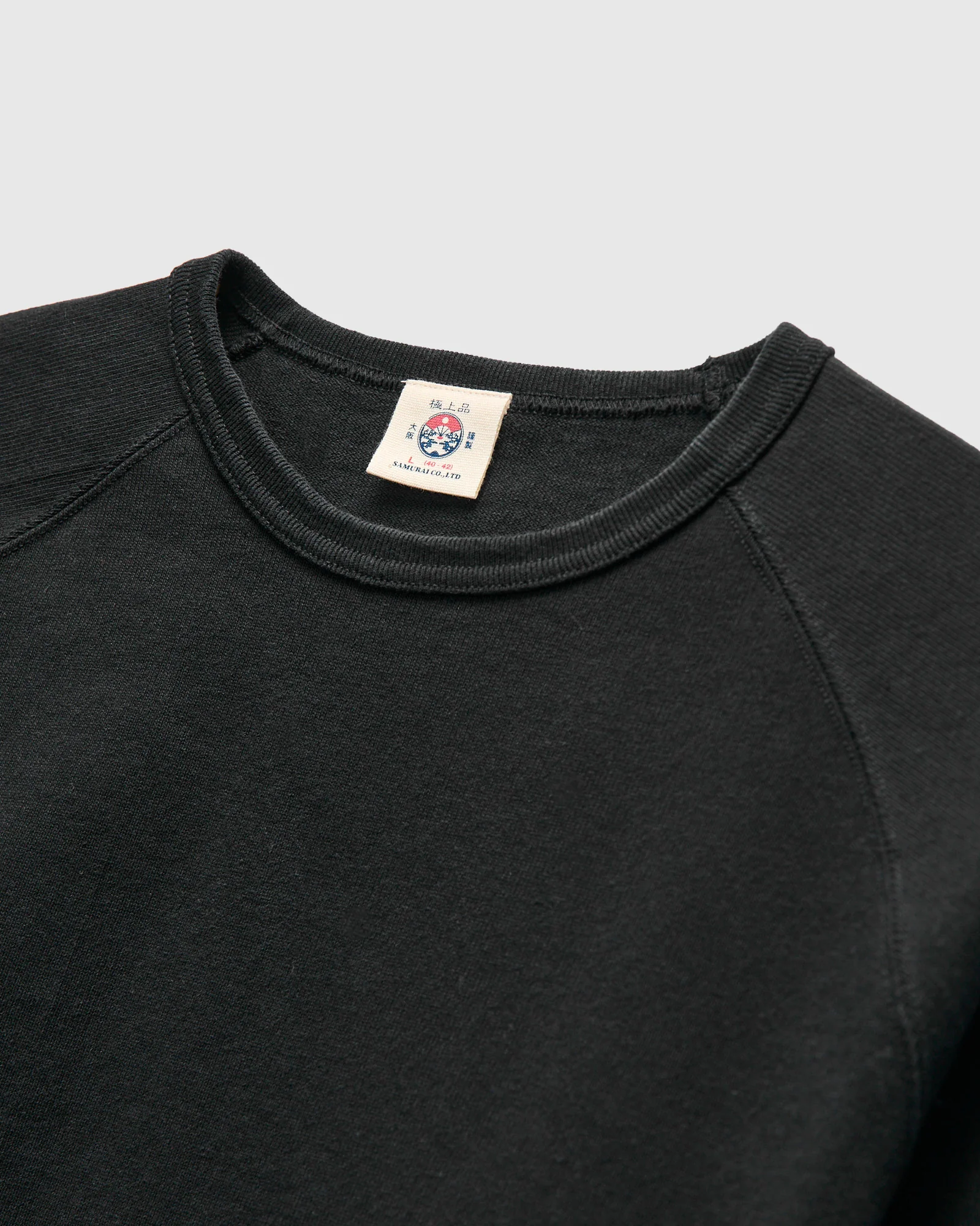 Extra Heavyweight Solid Long Sleeve T-Shirt in Black - Image 3