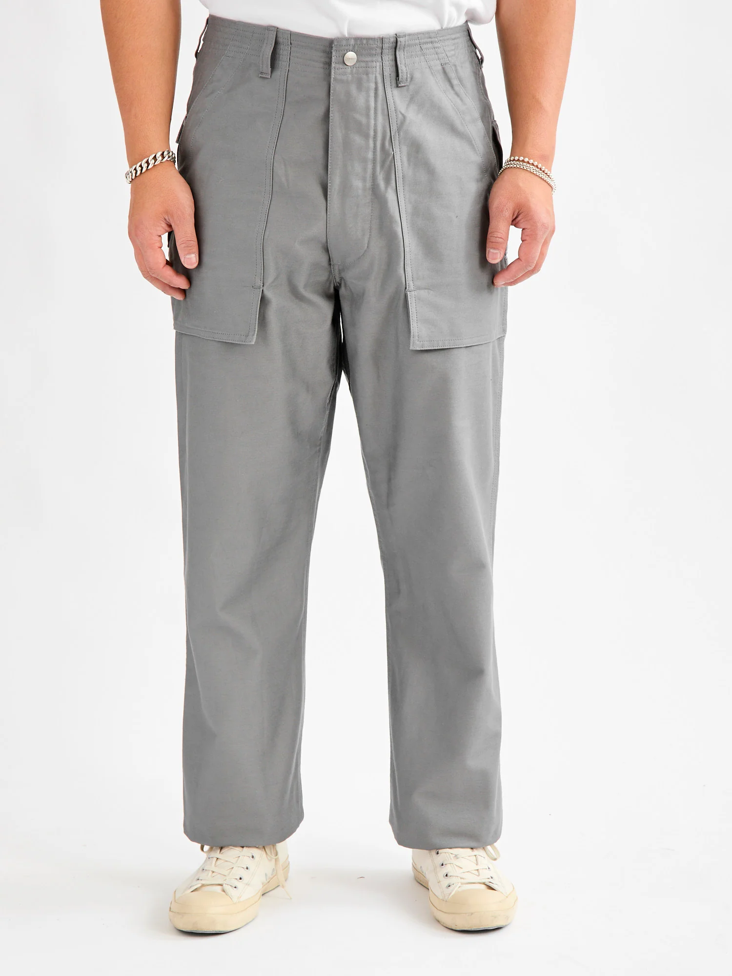 F.S Cultivator Pants in Grey Satin - Image 3