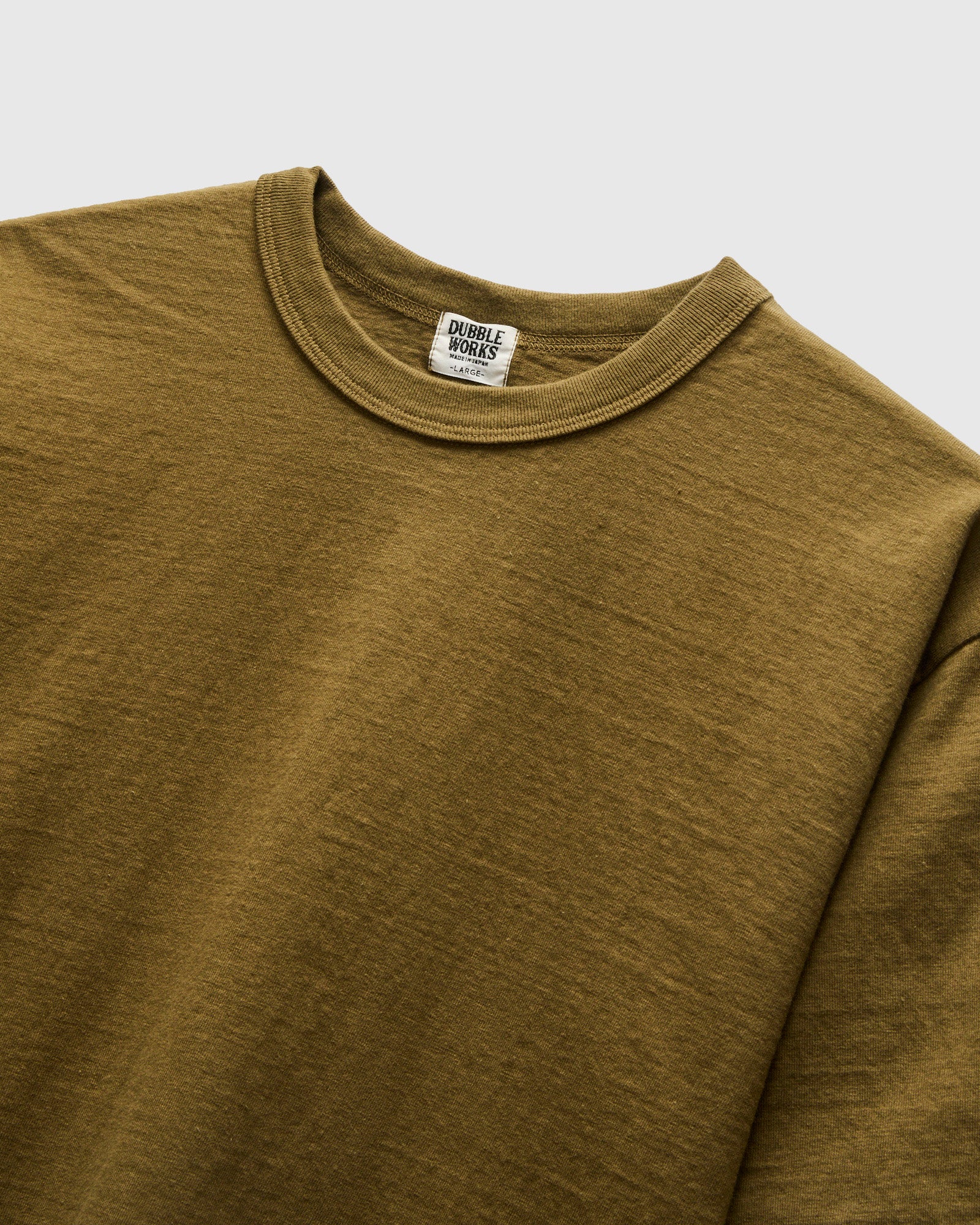 Fallen Cotton Slub Tee in Khaki - Image 4