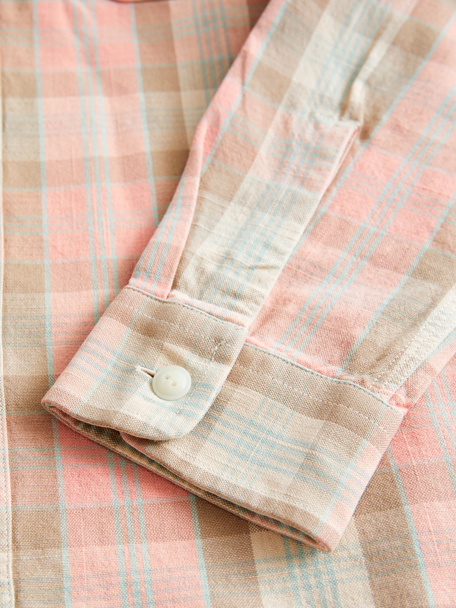Farrell Plaid Workshirt in Pink Multi - Image 6