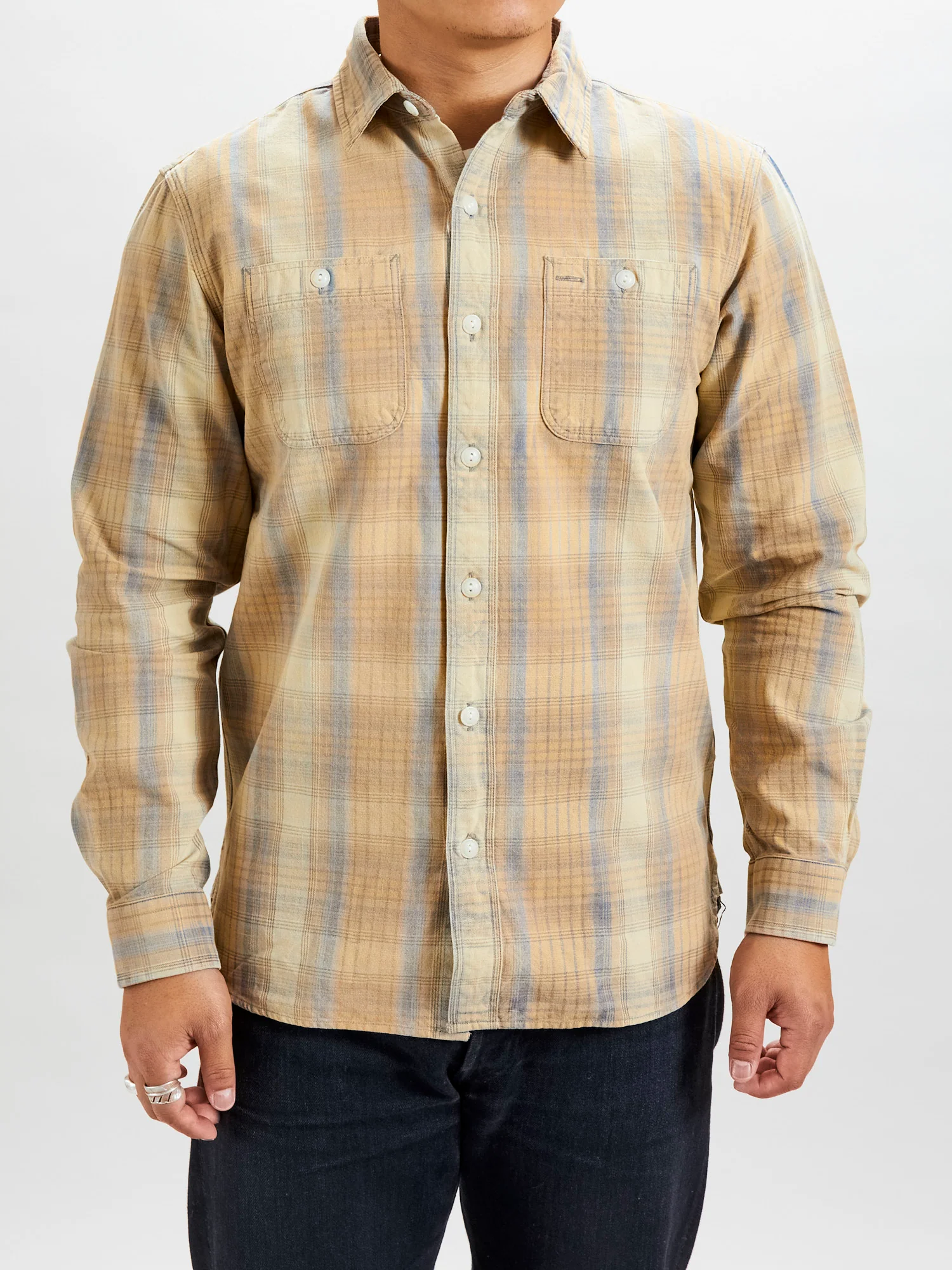 Farrell Plaid Workshirt in Yellow Multi - Image 2