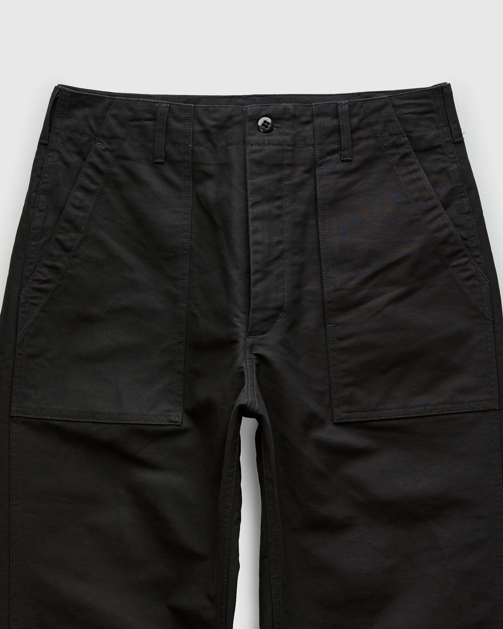 Fatigue Pants in Black Cotton Double Cloth - Image 4
