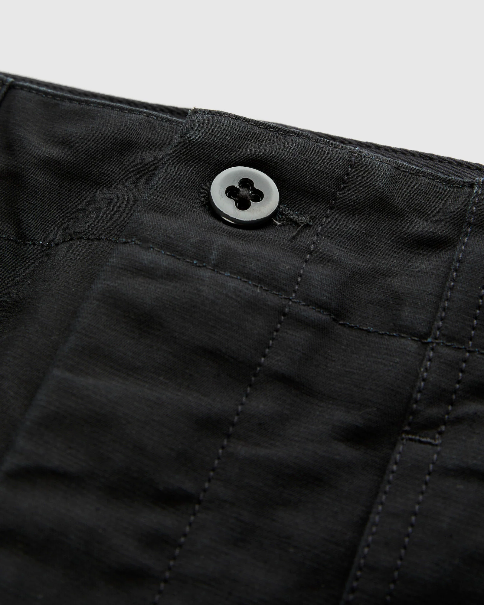 Fatigue Pants in Black Cotton Double Cloth - Image 5