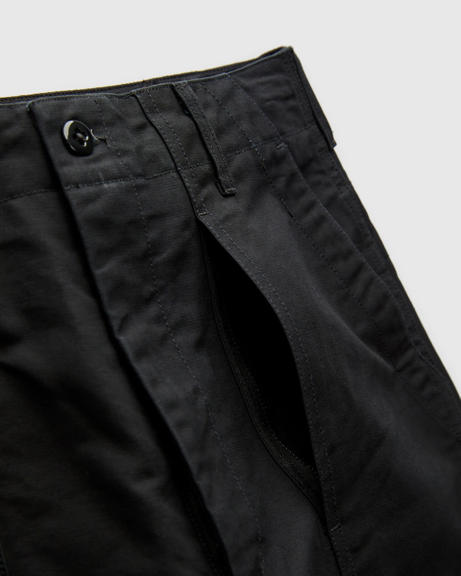 Fatigue Pants in Black Cotton Double Cloth - Image 7
