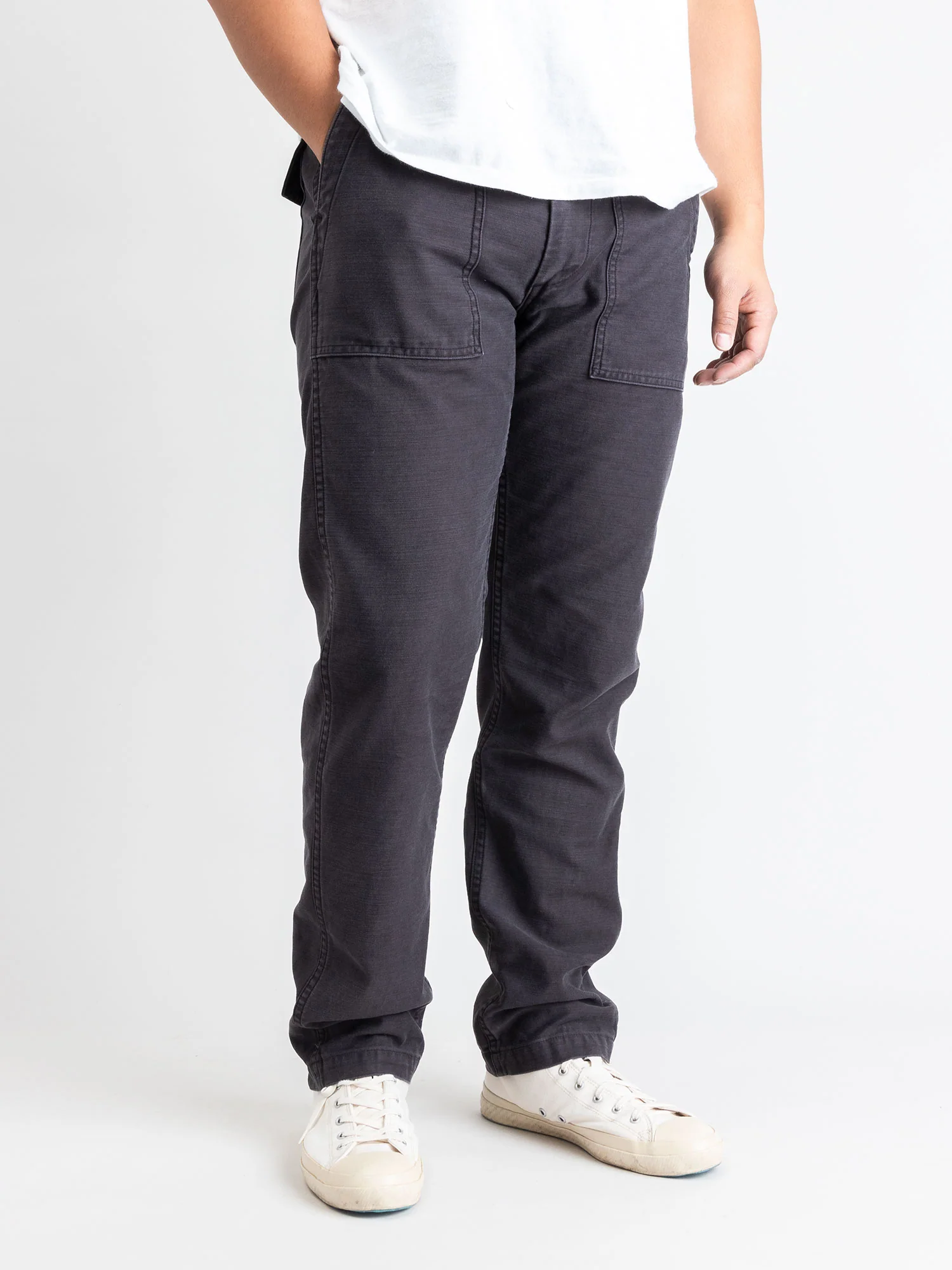 Slim Fatigue Pants in Black Stone - Image 2