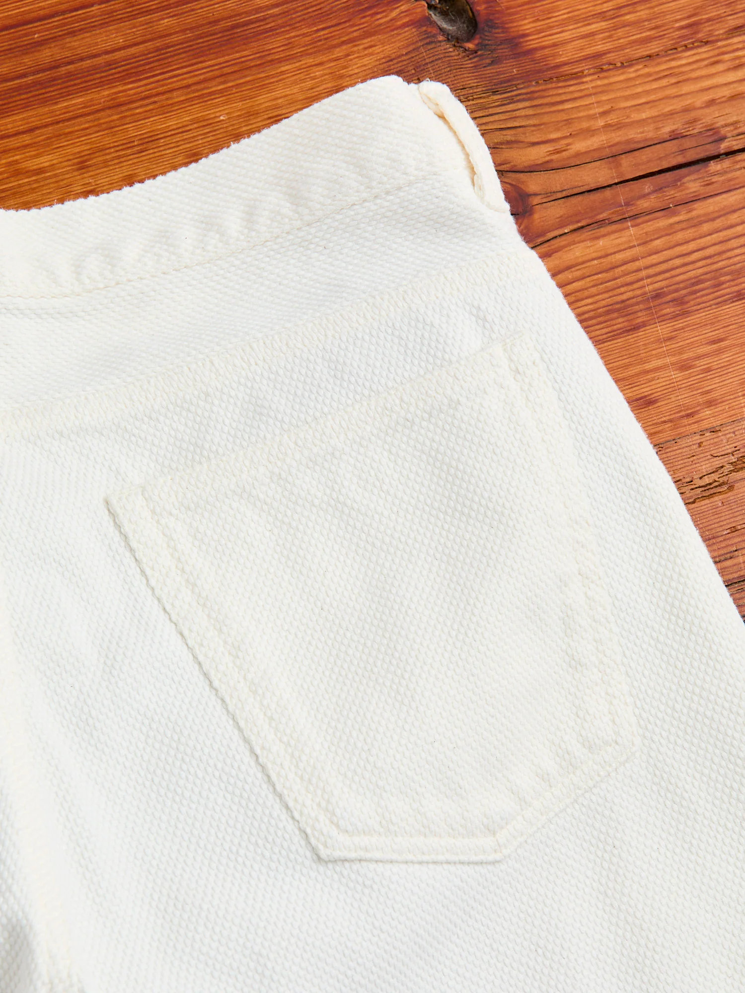 Fine Sashiko 5-Pocket Pants in Natural - Image 12