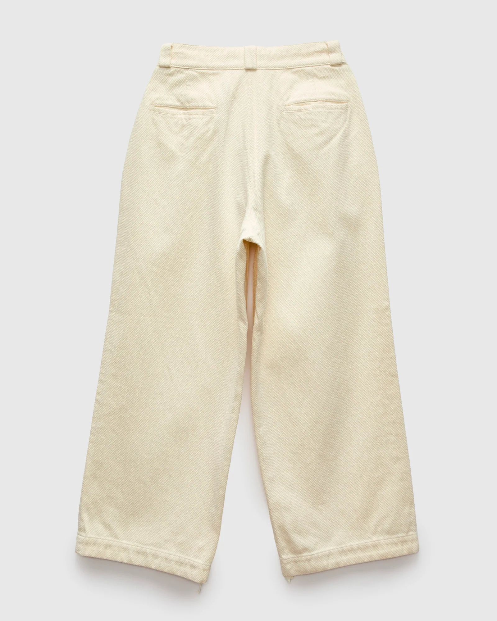Fine Sashiko Wide Tucked Pants in Natural - Image 2