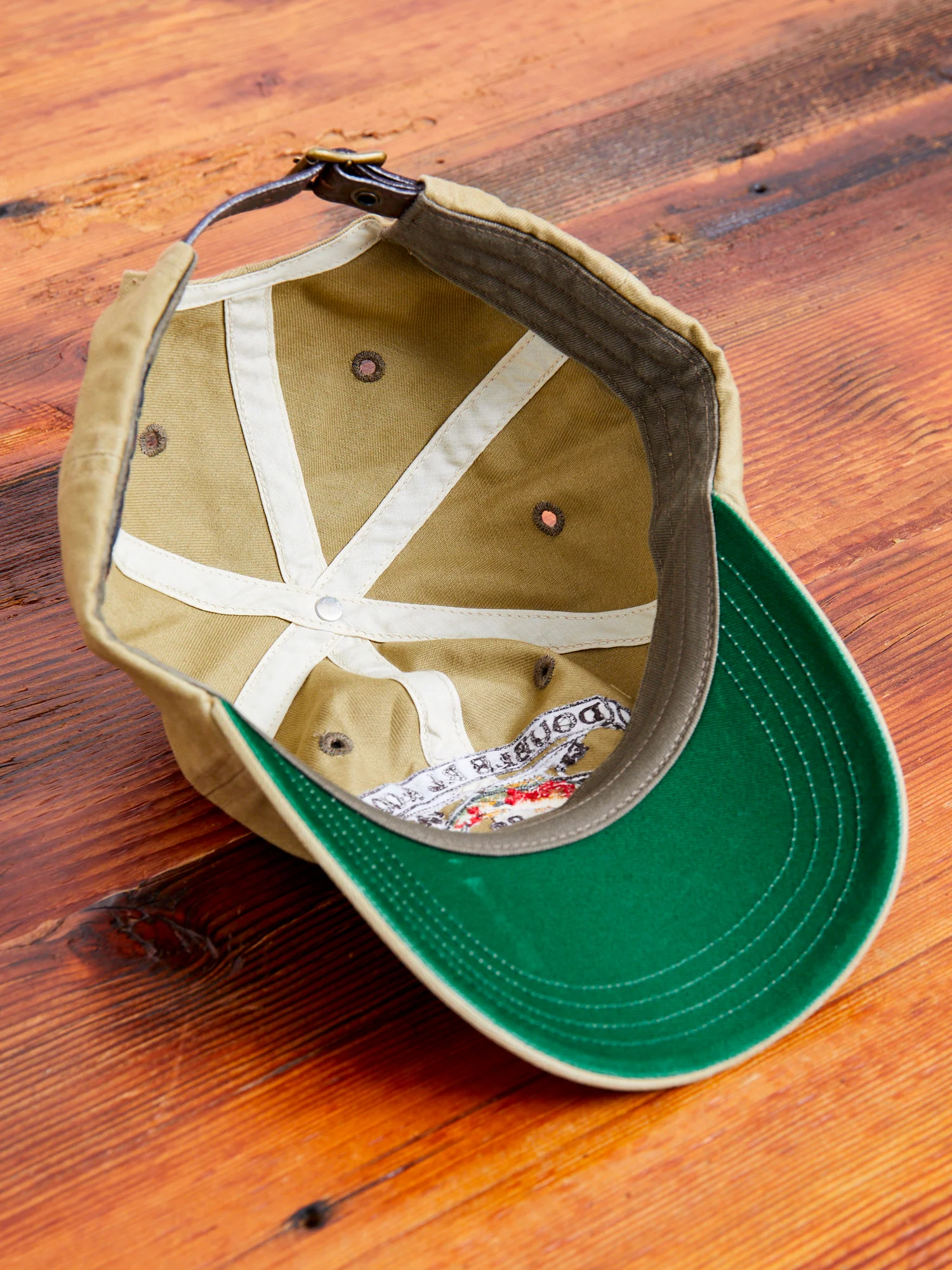 Flat Twill Anglers Baseball Cap in Khaki - Image 8