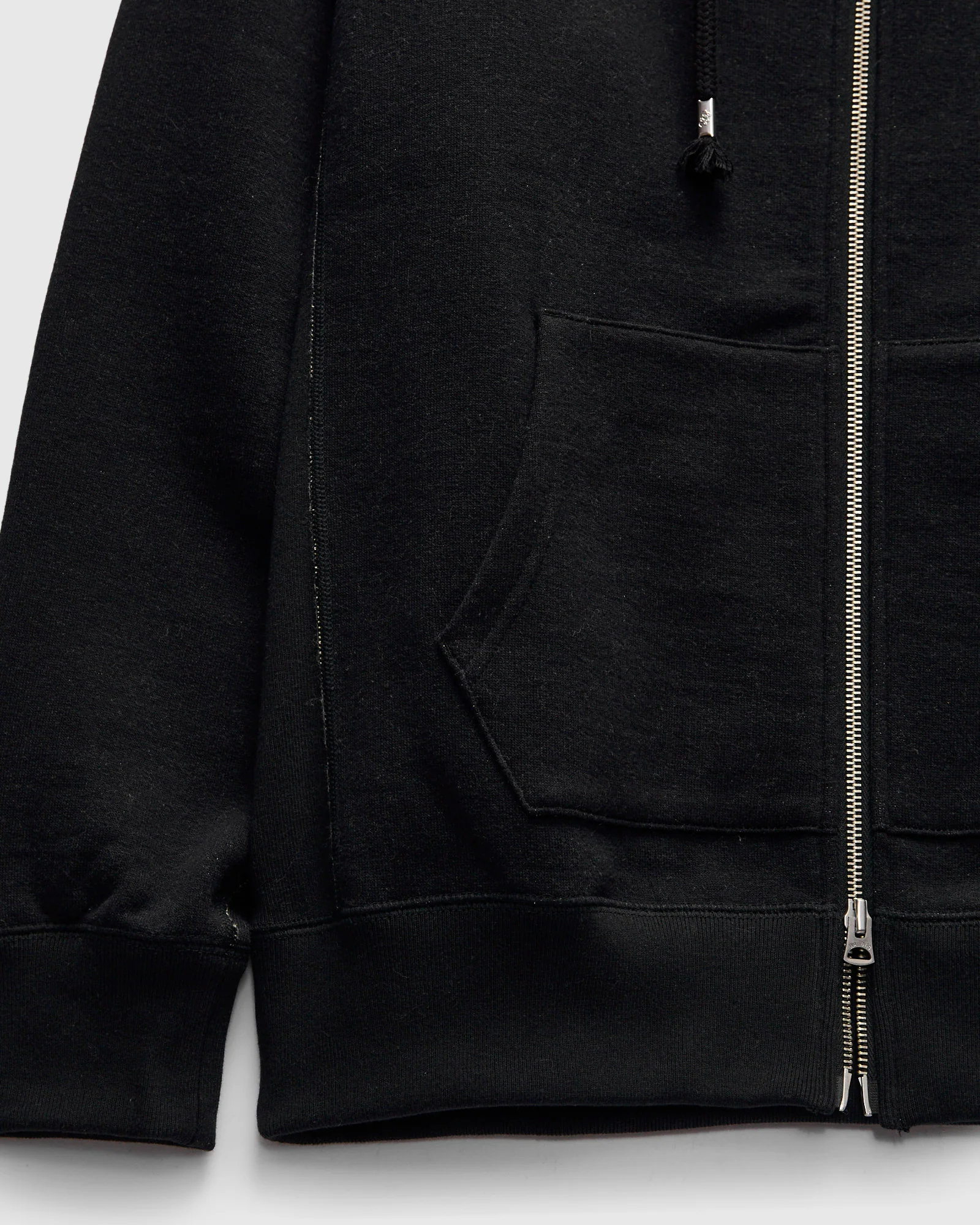 Fleeced FoxFibre® Zip Hoodie in Black Coyote - Image 4