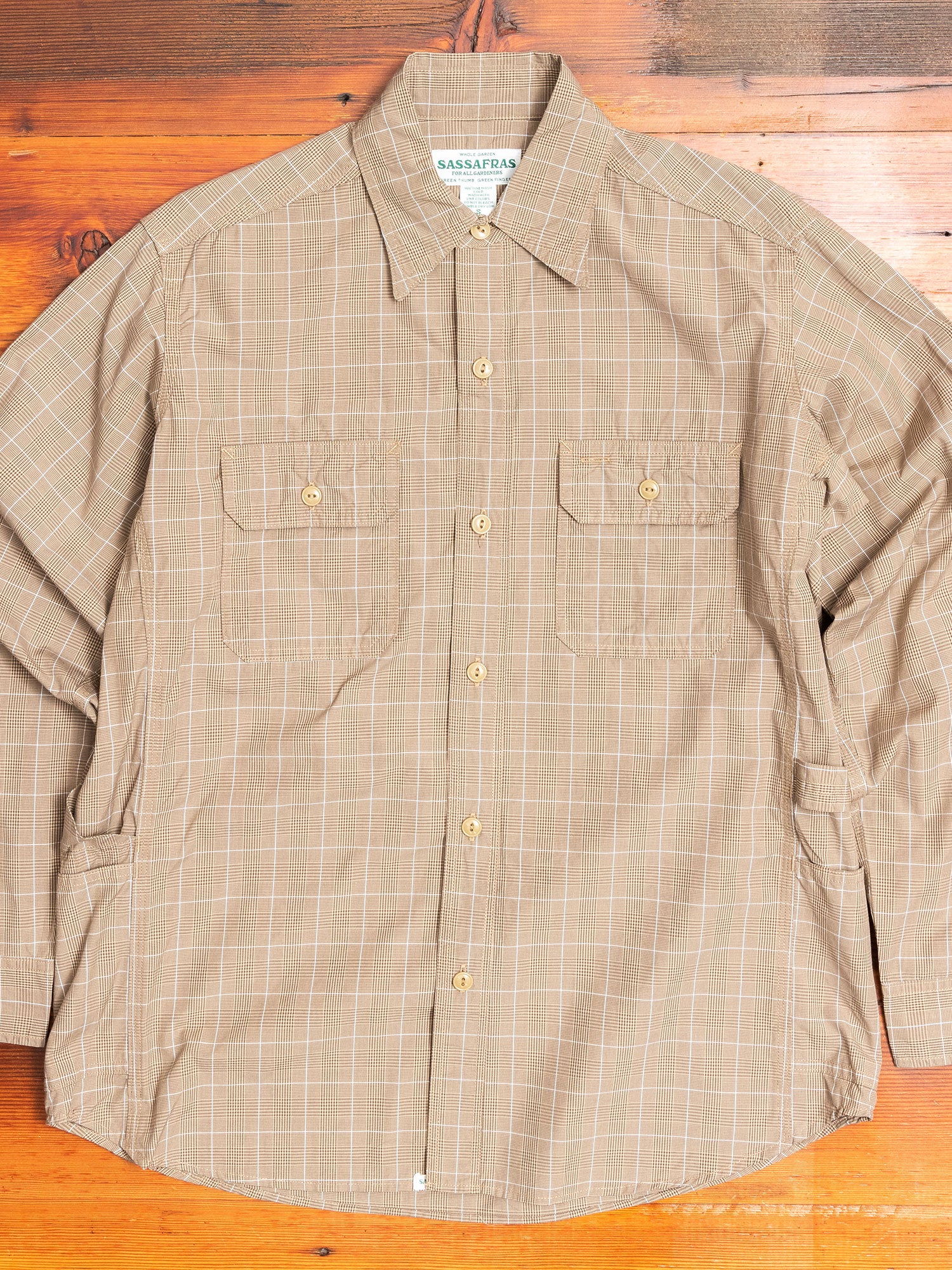 Gardener Shirt in Beige Check
