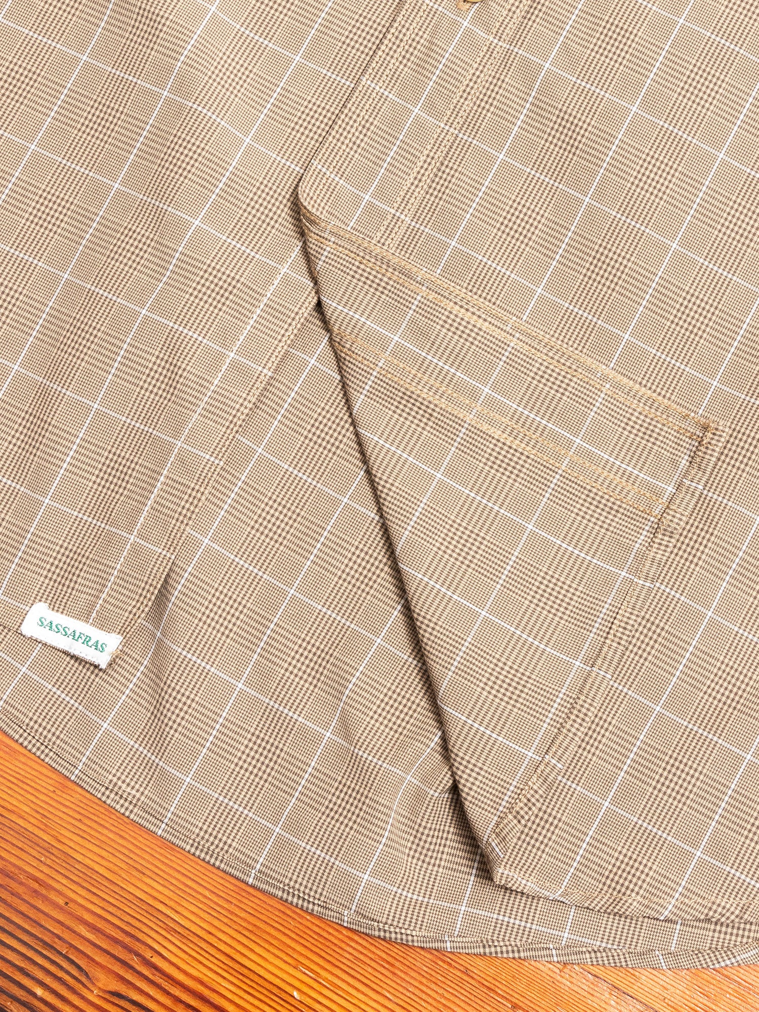 Gardener Shirt in Beige Check - Image 7