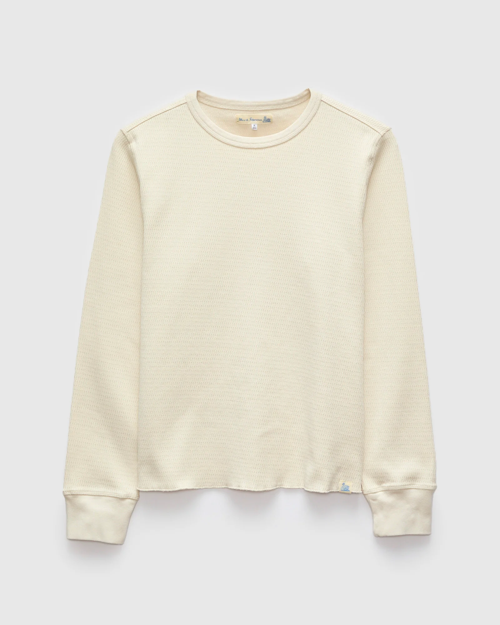 "Good Basics" 10.7oz Diamond Thermal Long Sleeve in Natural