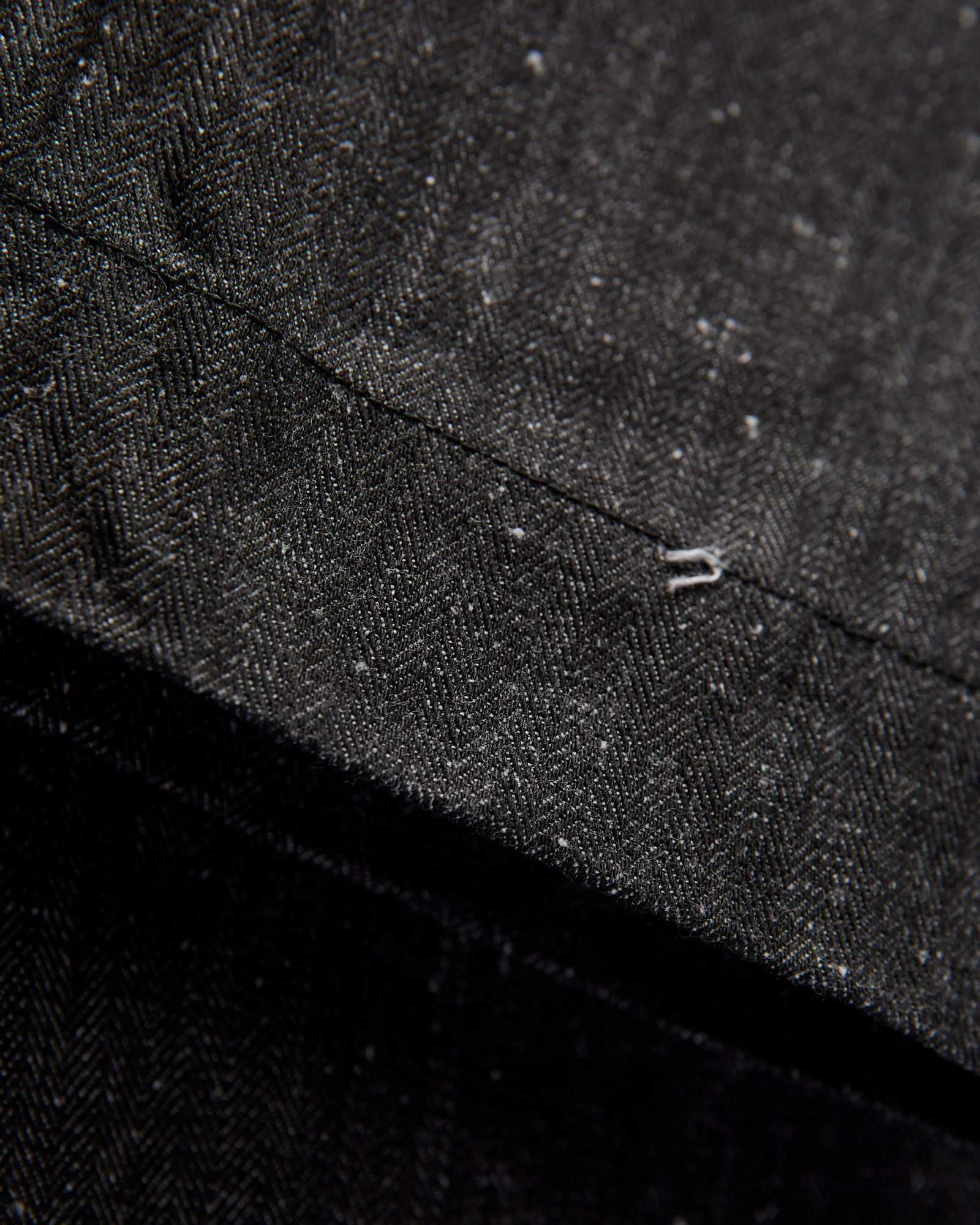 Herringbone Nep Work Pants in Black - Image 7