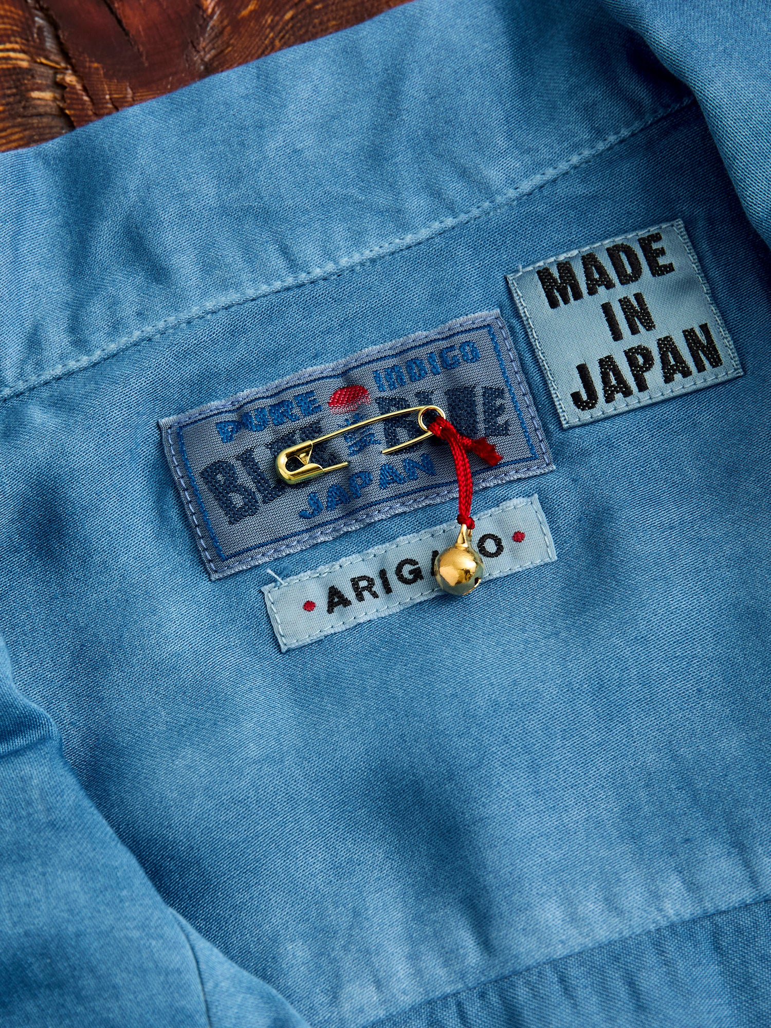 Hand-Dyed Short Sleeve Shirt in Indigo Gradient - Image 6