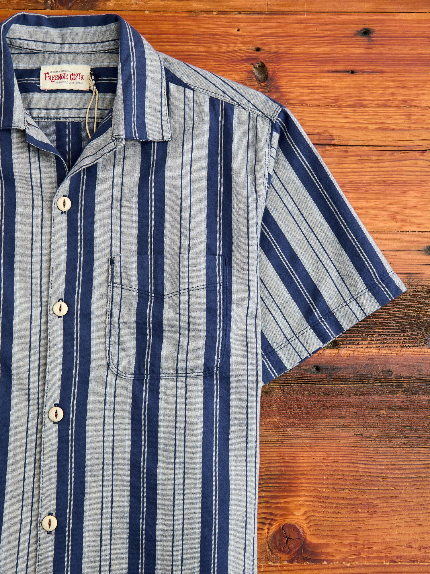 Hawaiian Button-Up Shirt in Mariner Stripe - Image 5
