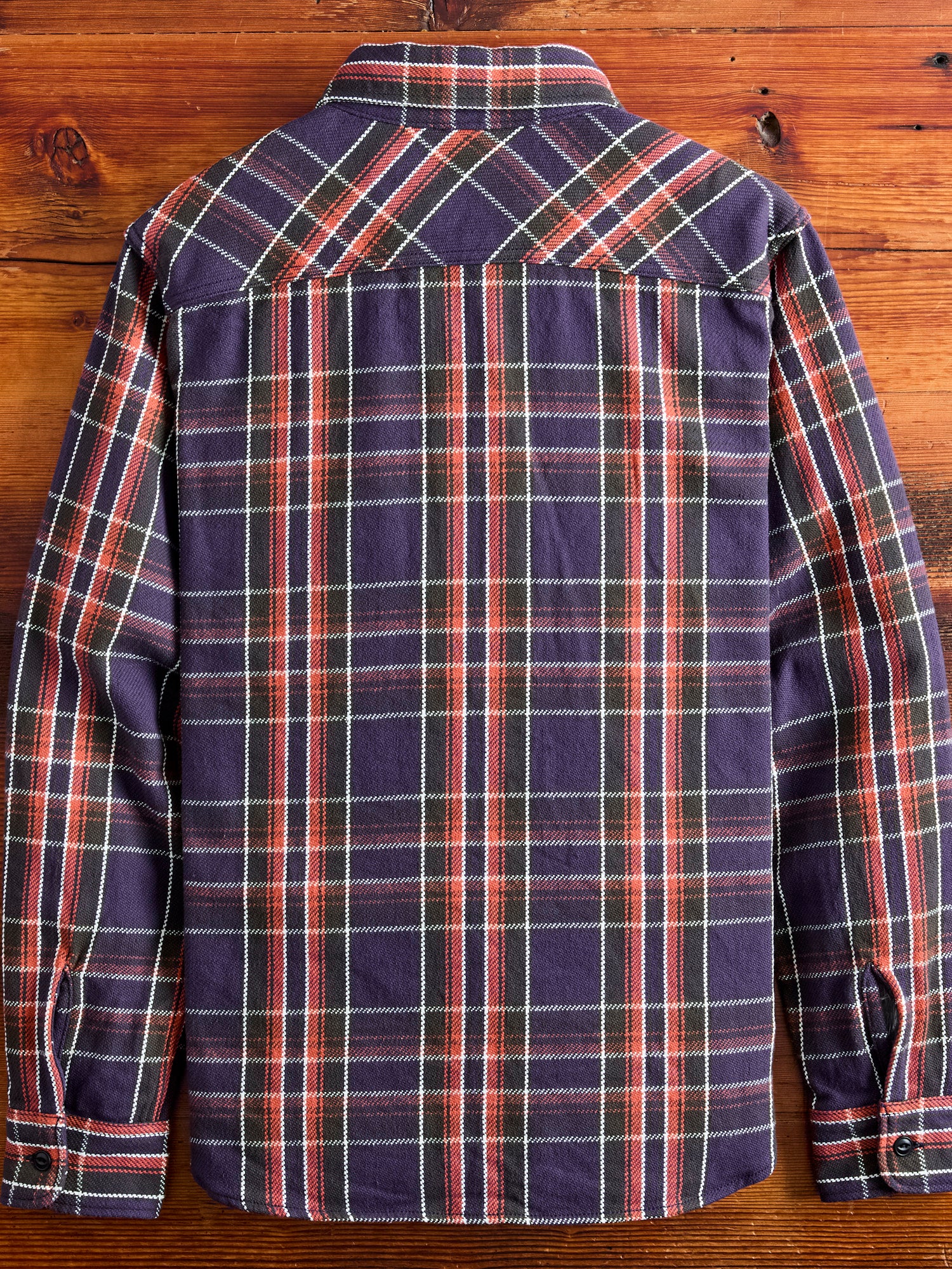 Heavy Flannel Shirt in Purple - Image 3