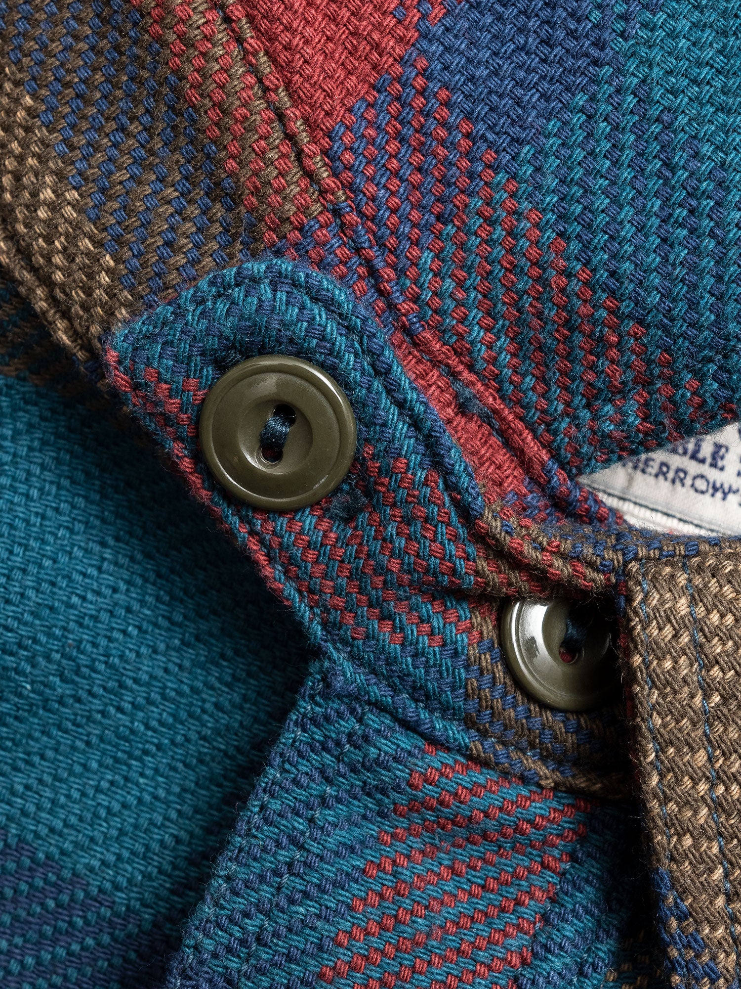 Heavy Flannel Work Shirt in Blue Grey - Image 9