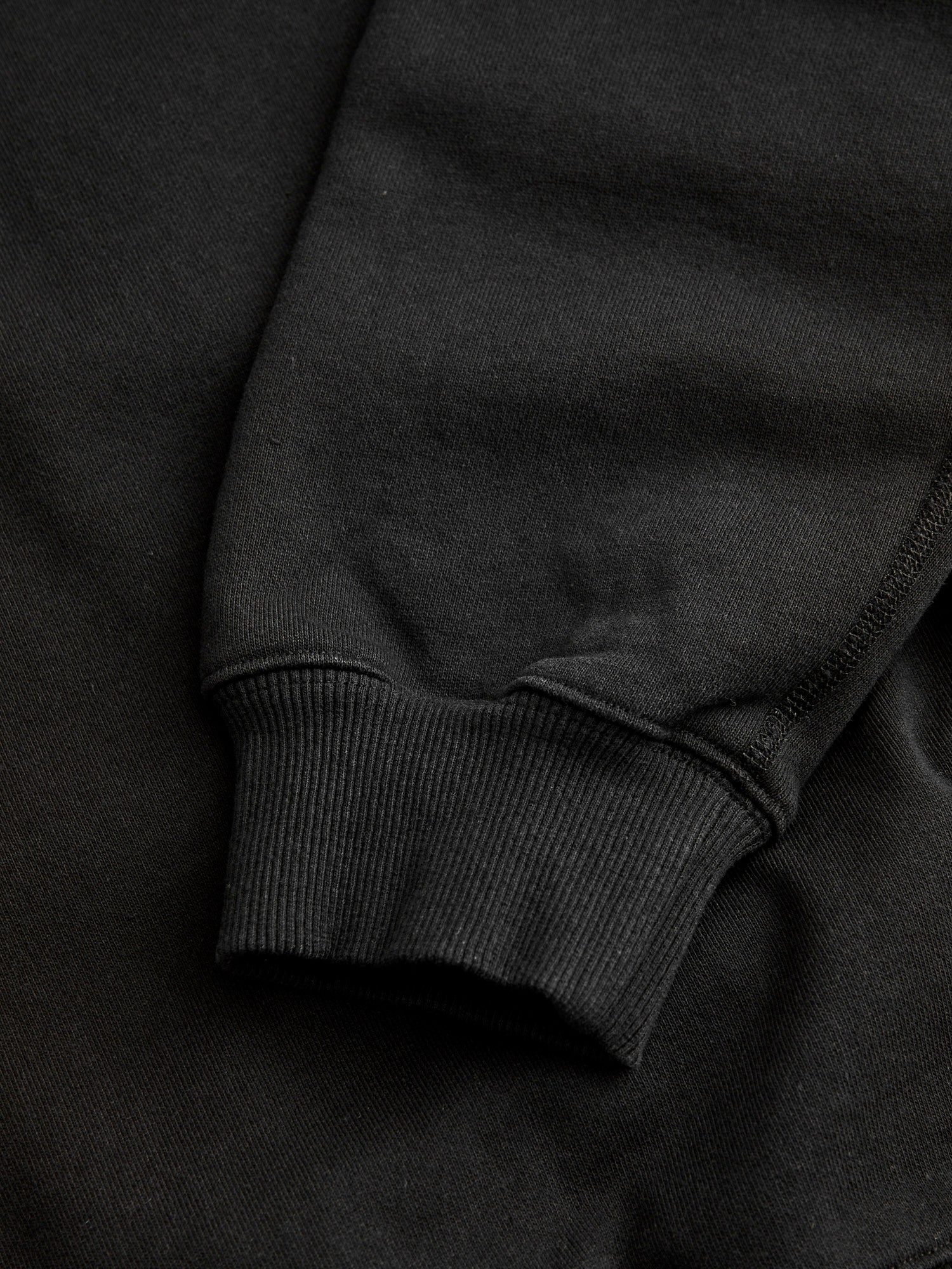 Heavyweight Fleece Relaxed Crewneck in Black - Image 4