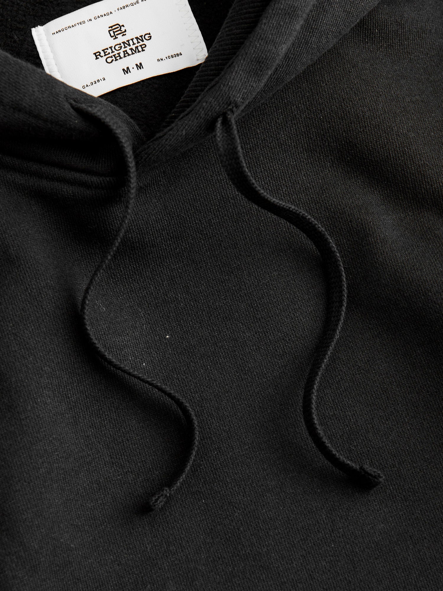 Heavyweight Fleece Relaxed Pullover Hoodie in Black - Image 4