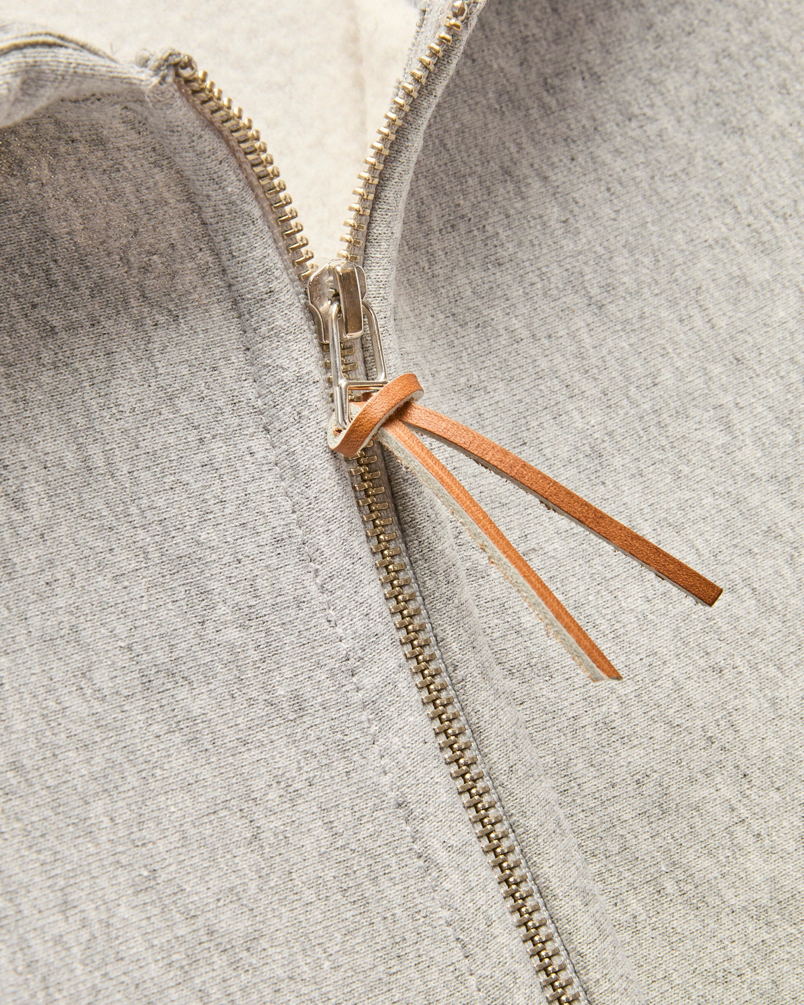 Heavyweight Zip Hoodie in Oatmeal - Image 4