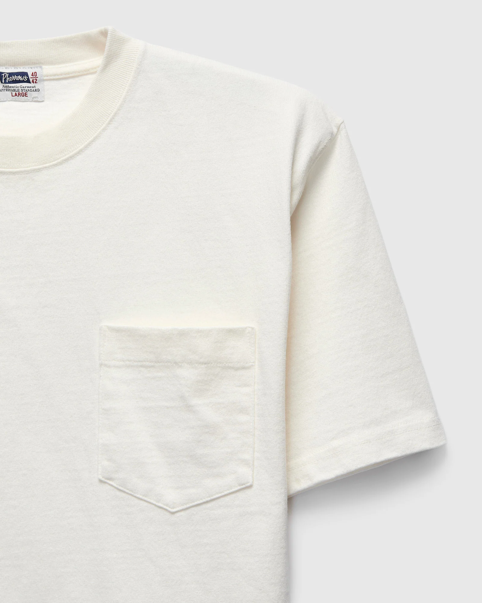 Heavyweight Pigment Dye Pocket T-Shirt in White - Image 5