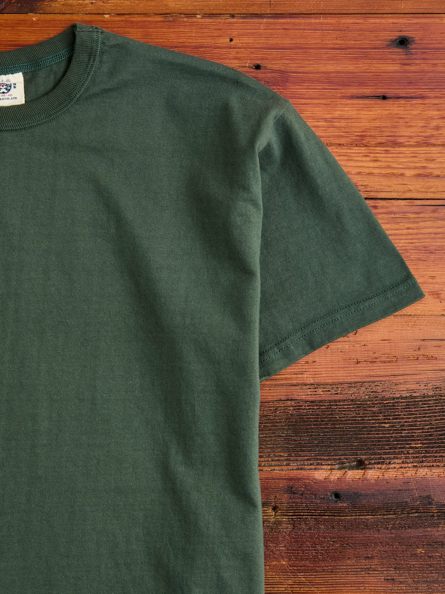 Heavyweight T-Shirt in Moss Green - Image 4
