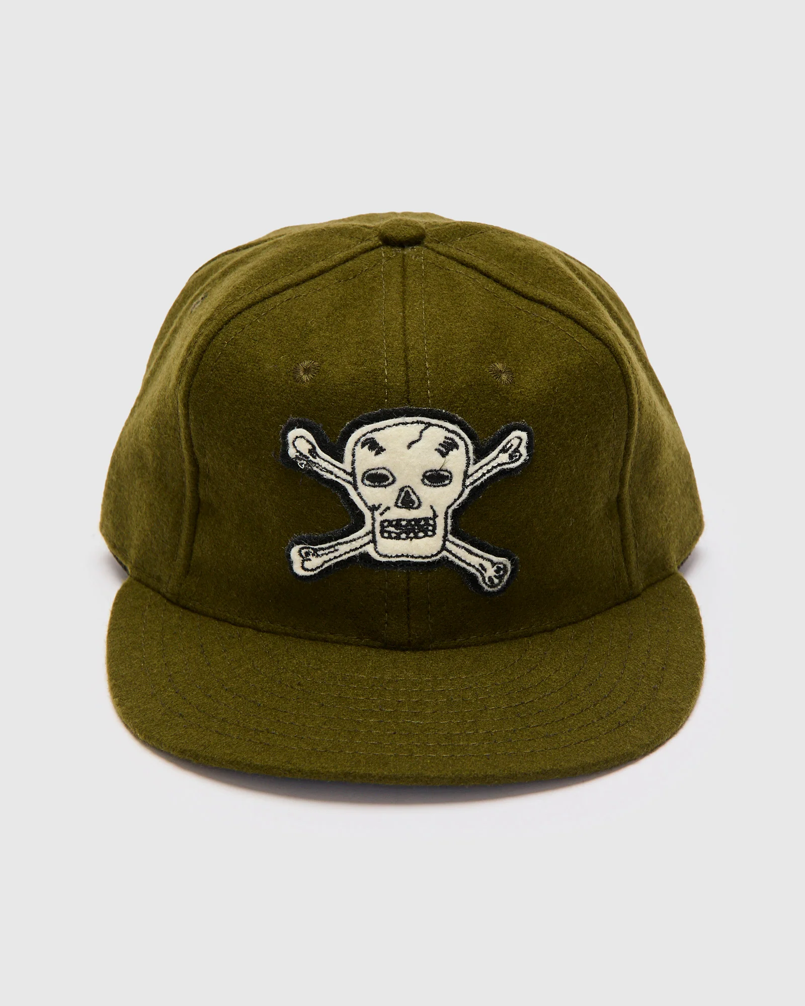Hellcats Cap in Olive Wool - Image 2