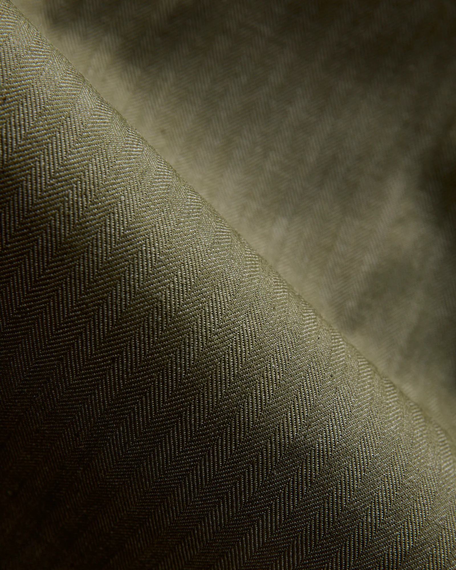 Herringbone Nep Work Pants in Olive - Image 8
