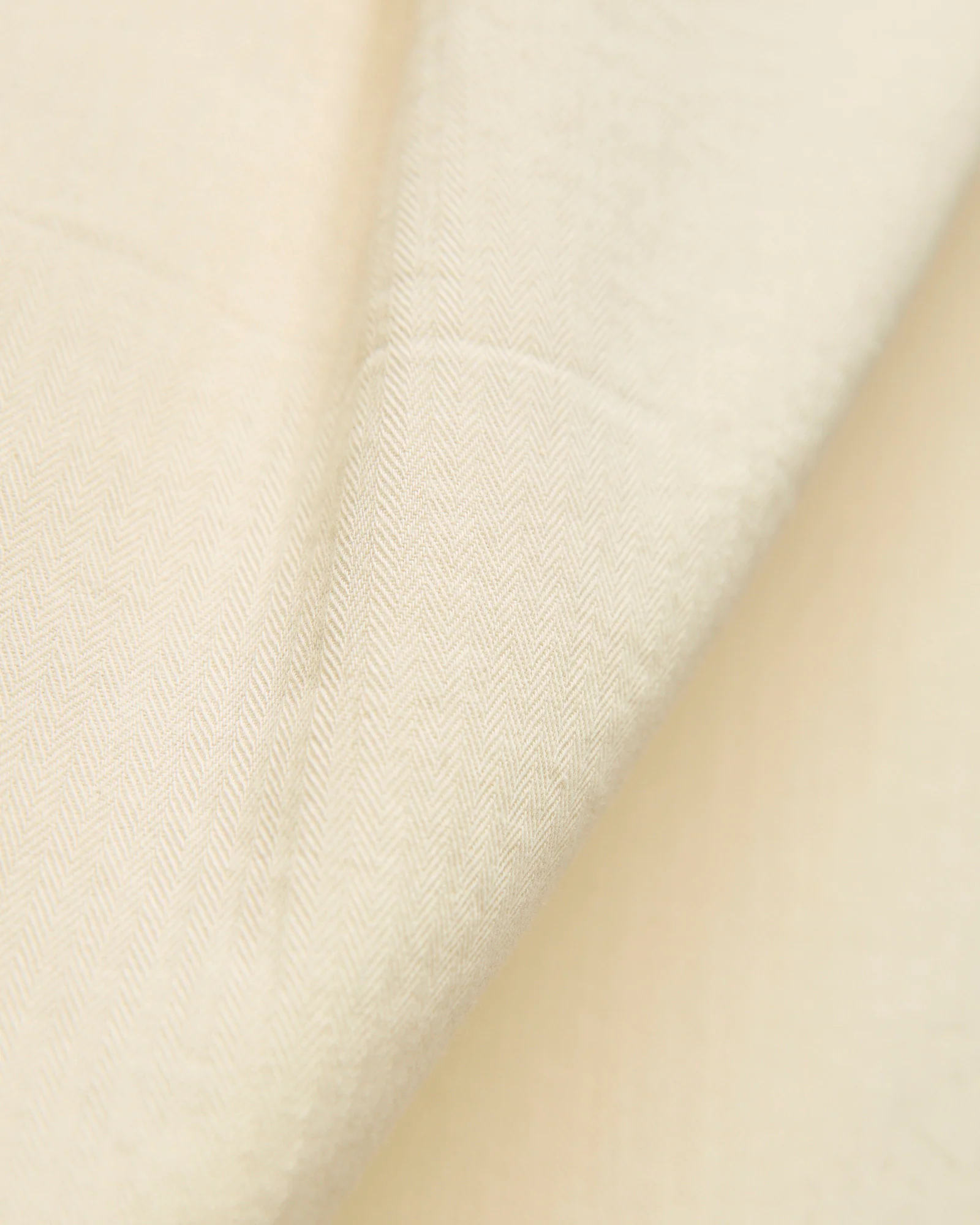 Herringbone Officer Shirt in Buttermilk - Image 3