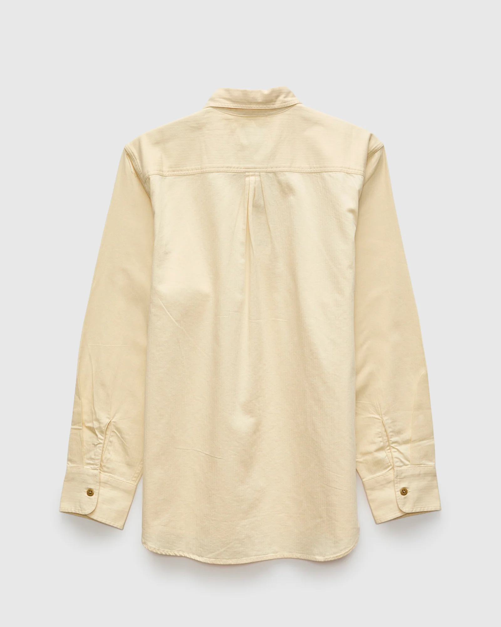 Herringbone Officer Shirt in Buttermilk - Image 4
