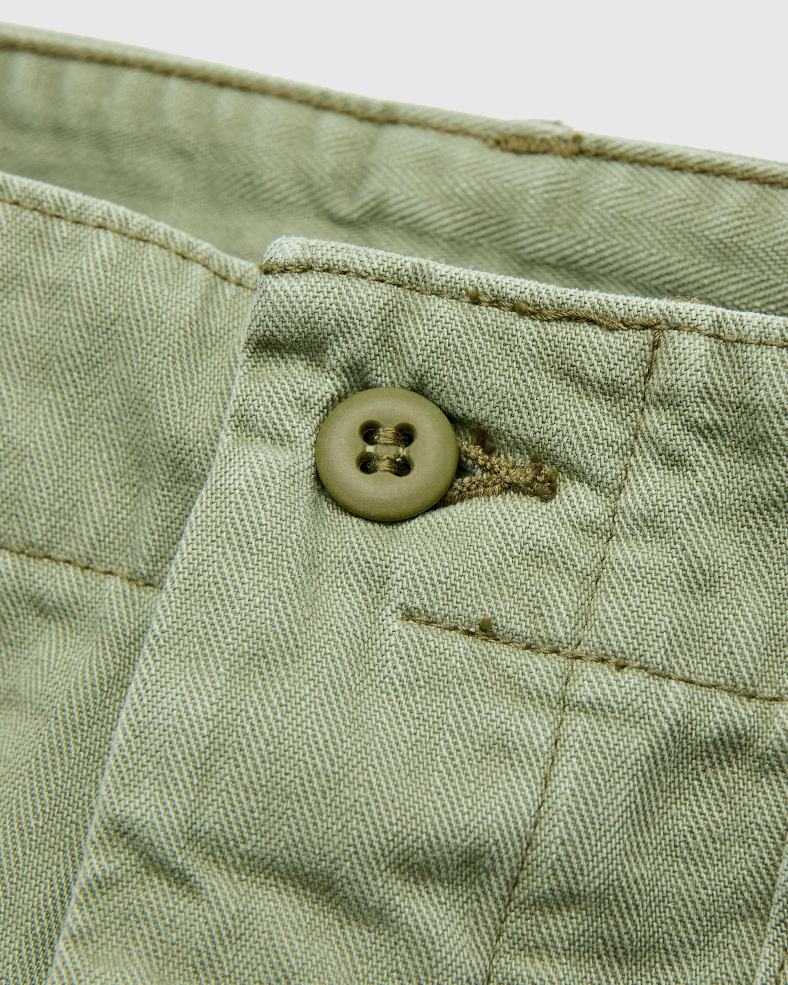 Herringbone Summer Fatigue Shorts in Green - Image 5