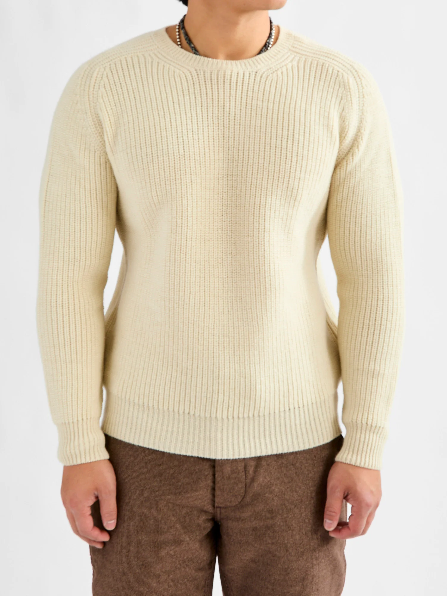 Highland Shakerknit Sweater in Cream - Image 2