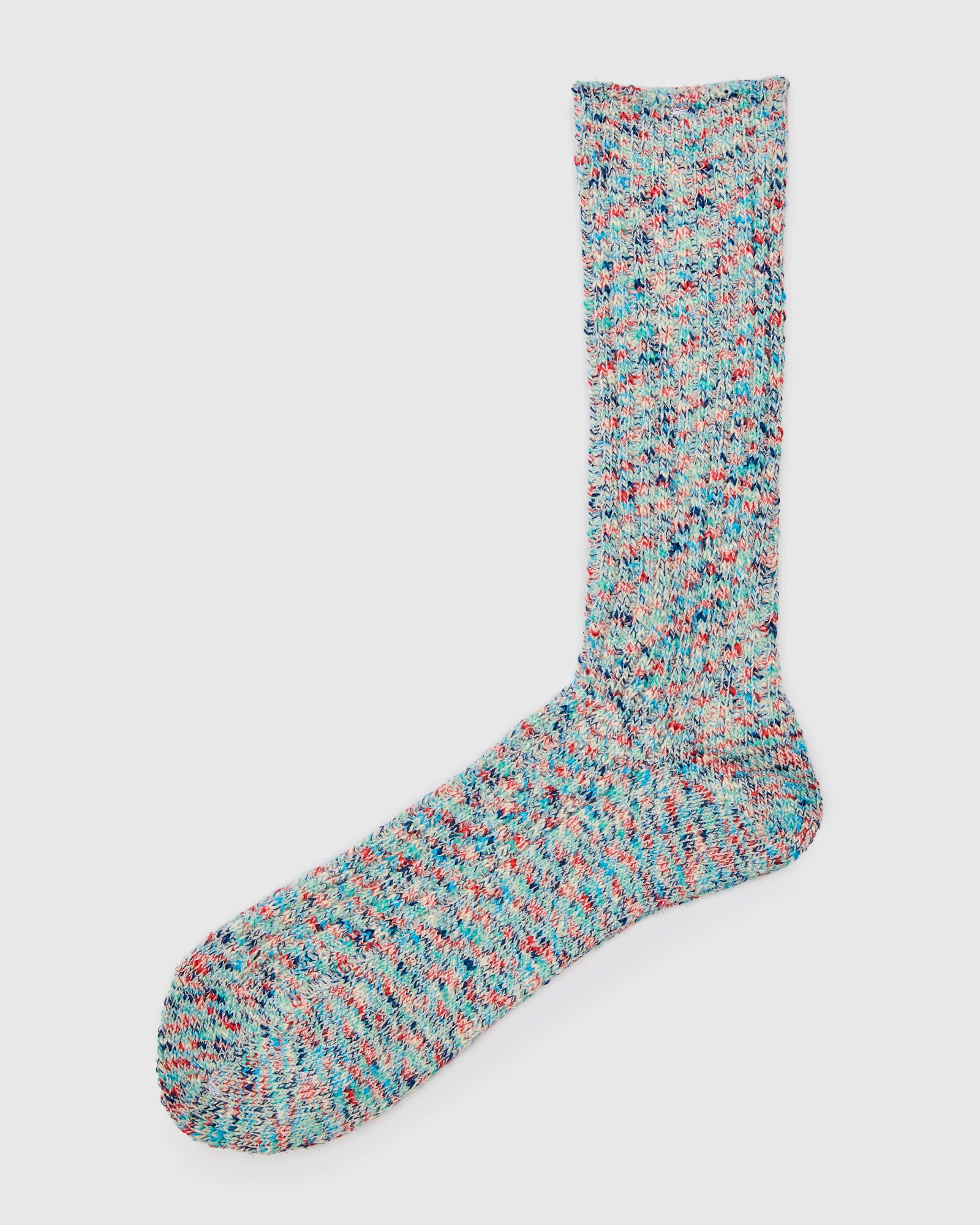 Homespun Yarn Crew Sock in Coral Reef - Image 2