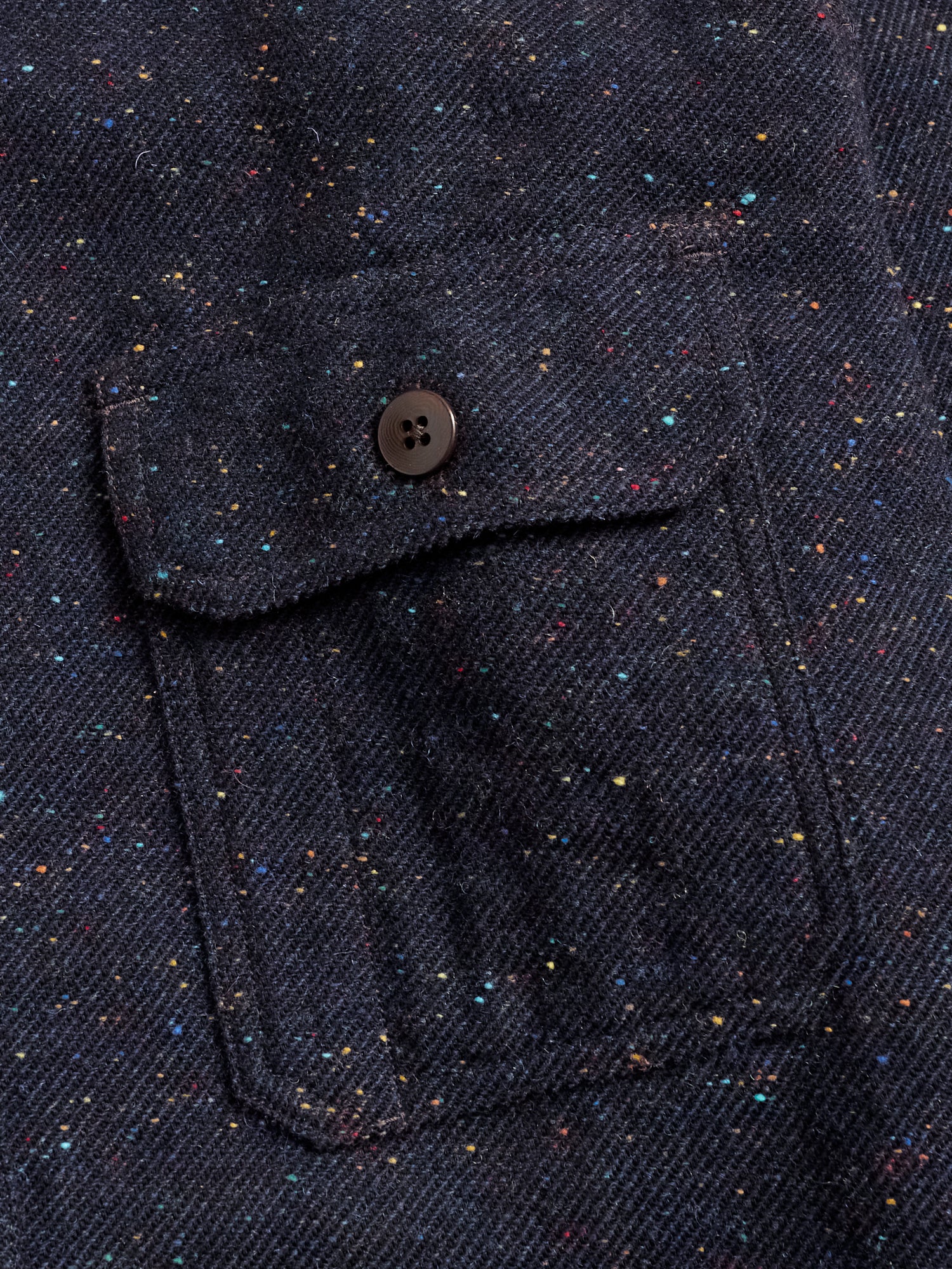 Hunting Nep Flannel in Navy Wool - Image 4
