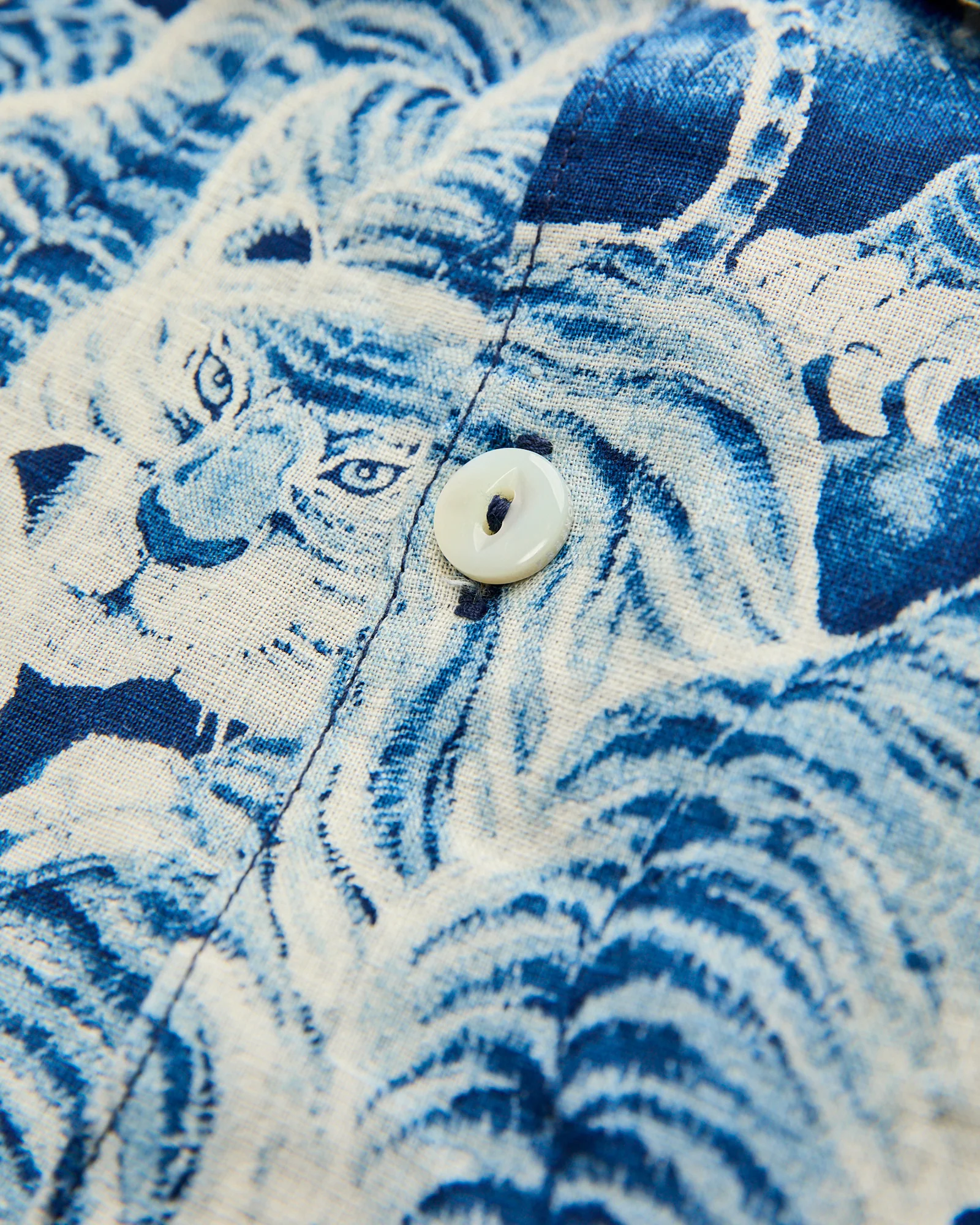 Ice Tiger Hawaiian Shirt in Indigo - Image 5