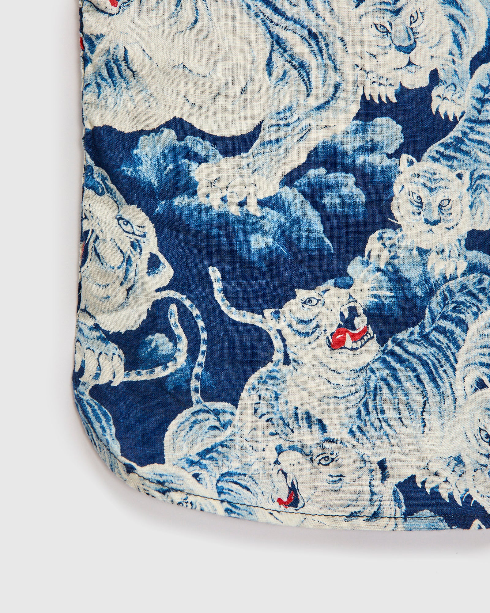 Ice Tiger Hawaiian Shirt in Indigo - Image 6