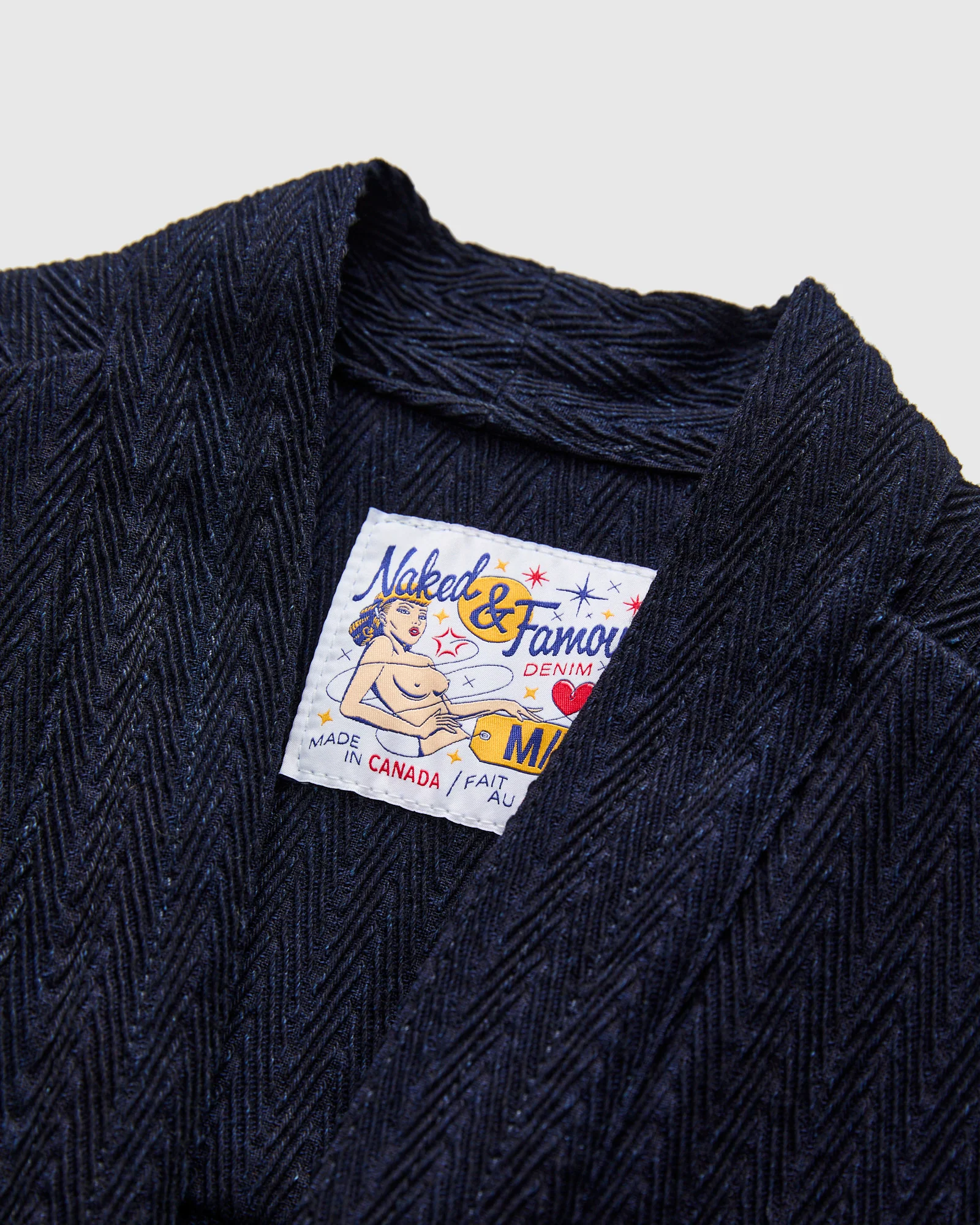 "Indigo Sugiaya" Kimono Shirt in Indigo - Image 4