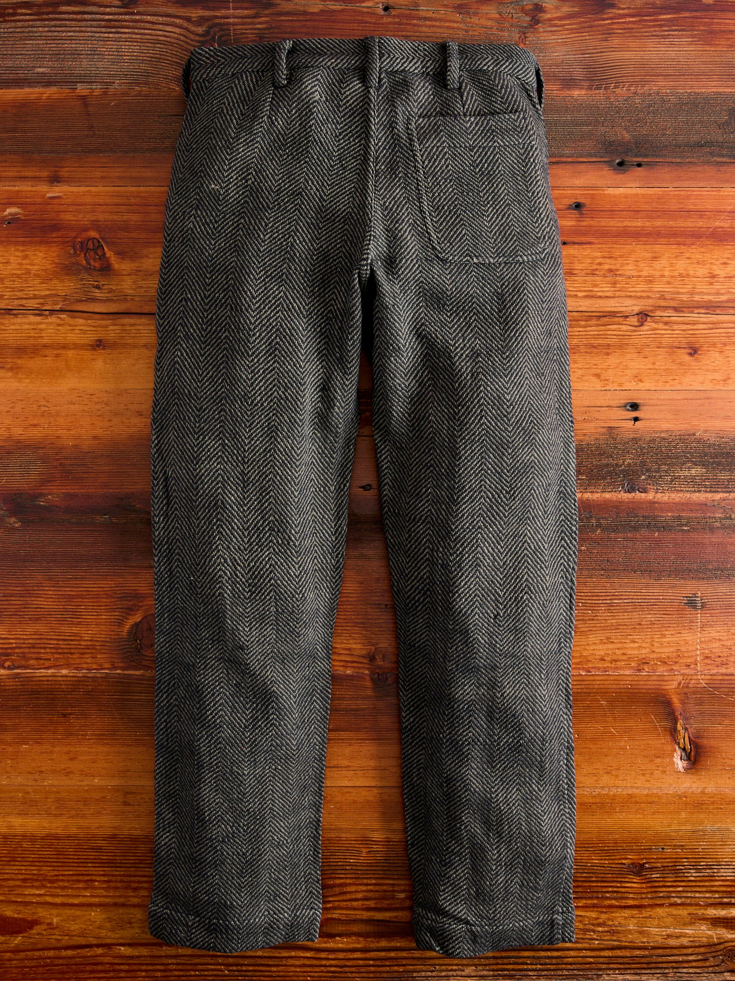 Isaac Pants in Iron/Charcoal Herringbone - Image 4