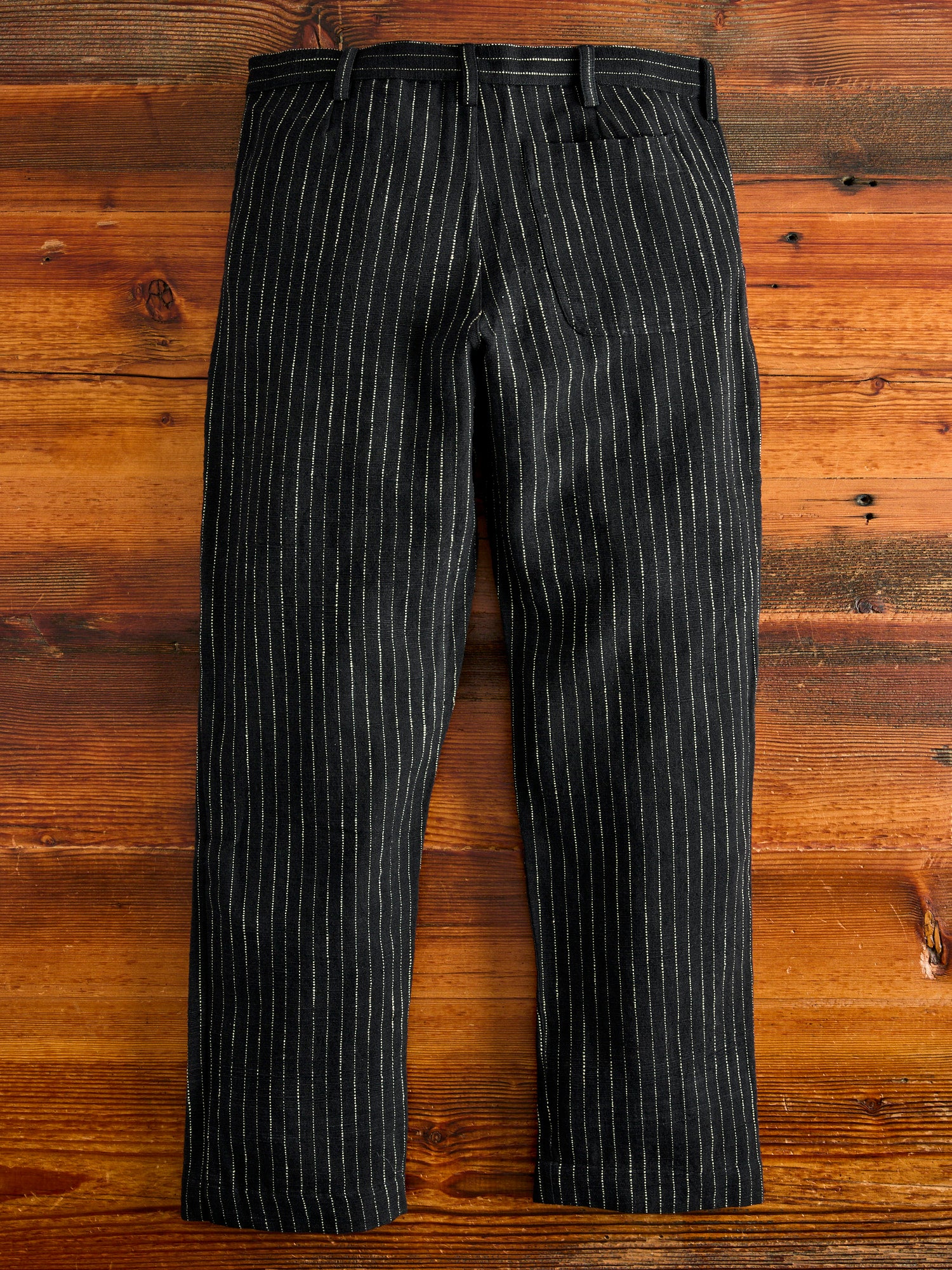 Isaac Pants in Iron/Acacia Ticking Stripe - Image 4