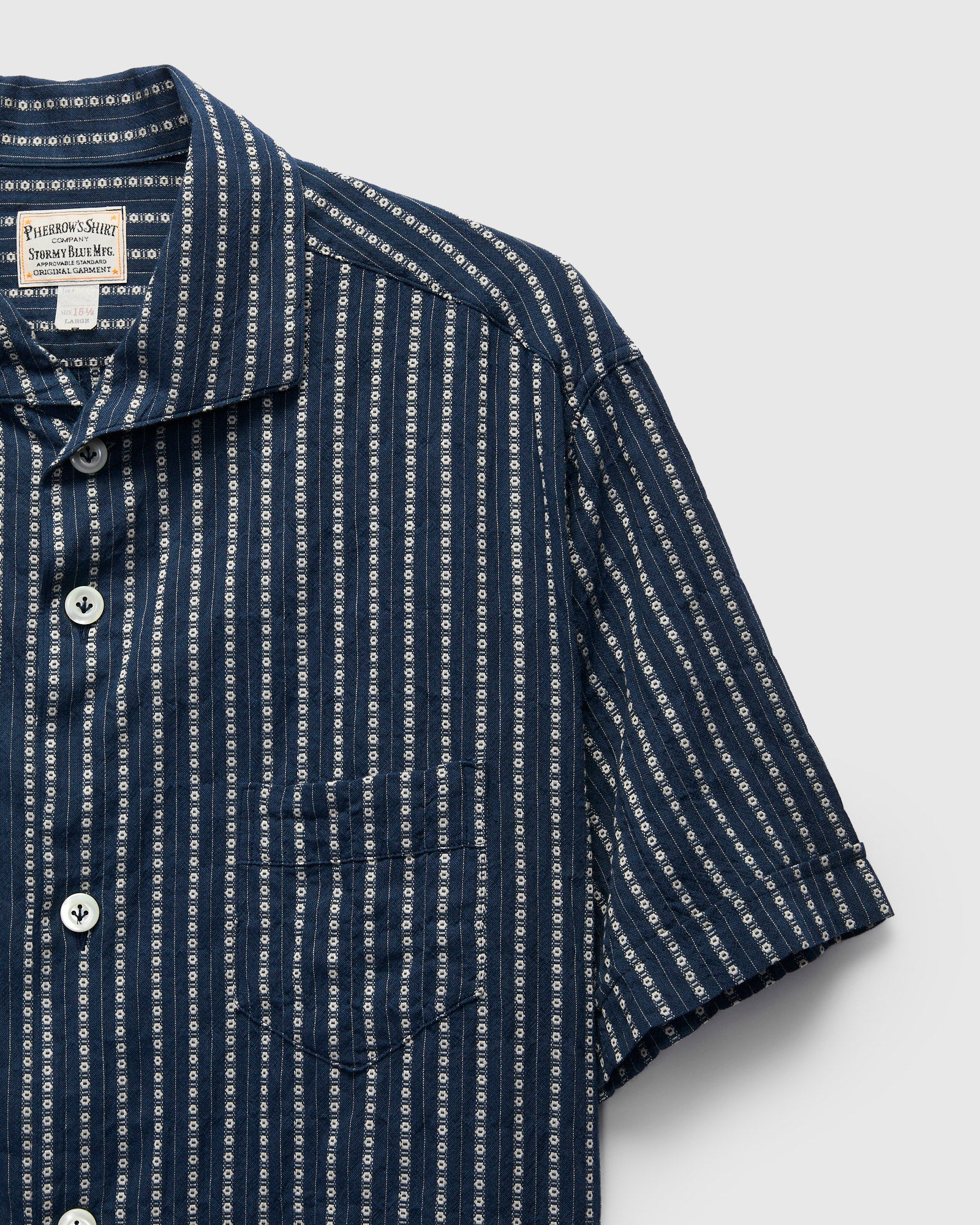 Italian Collar Shirt in Navy - Image 6