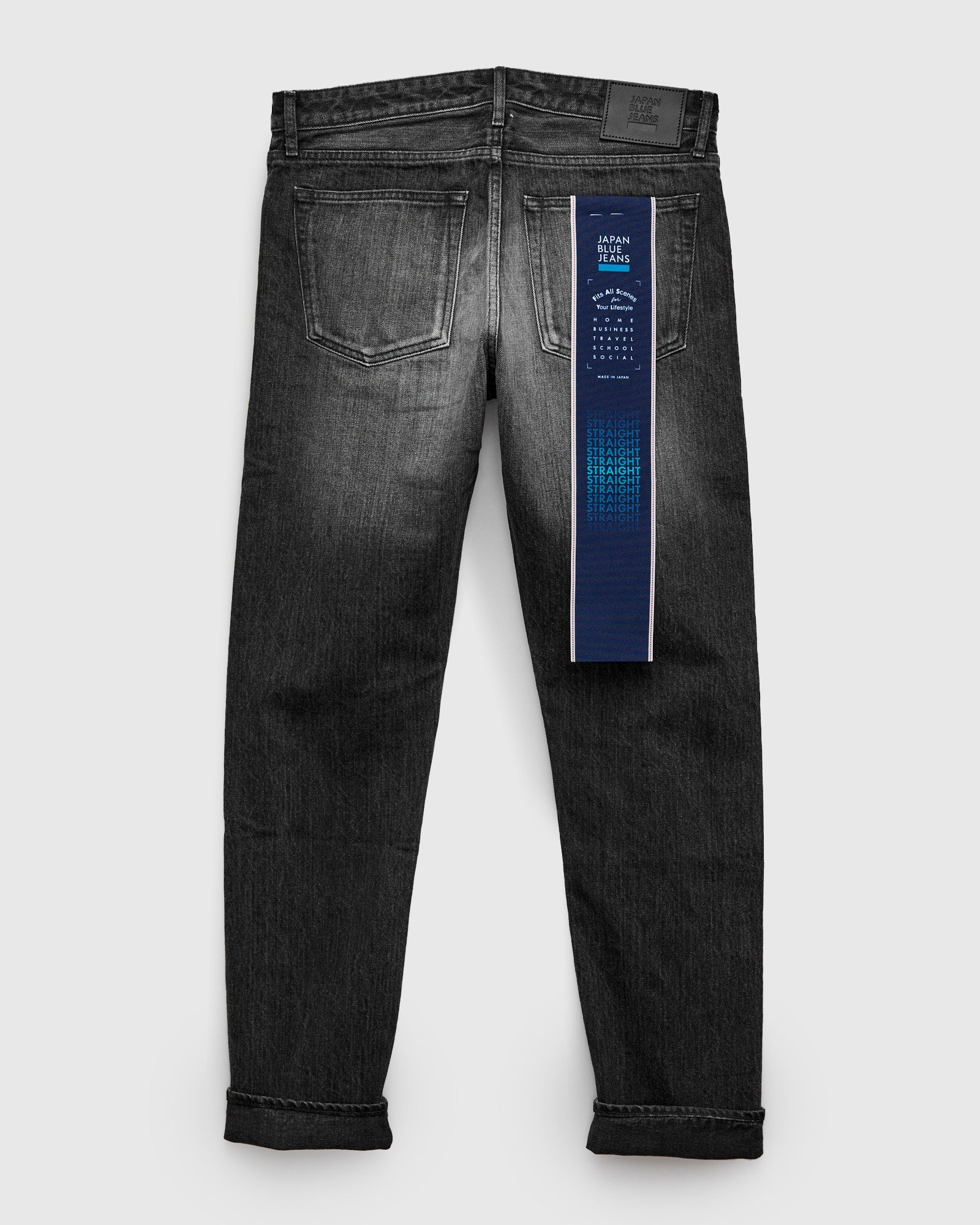J314 "Aged Wash" 14oz Black Washed Selvedge Denim - Straight Tapered Fit - Image 2